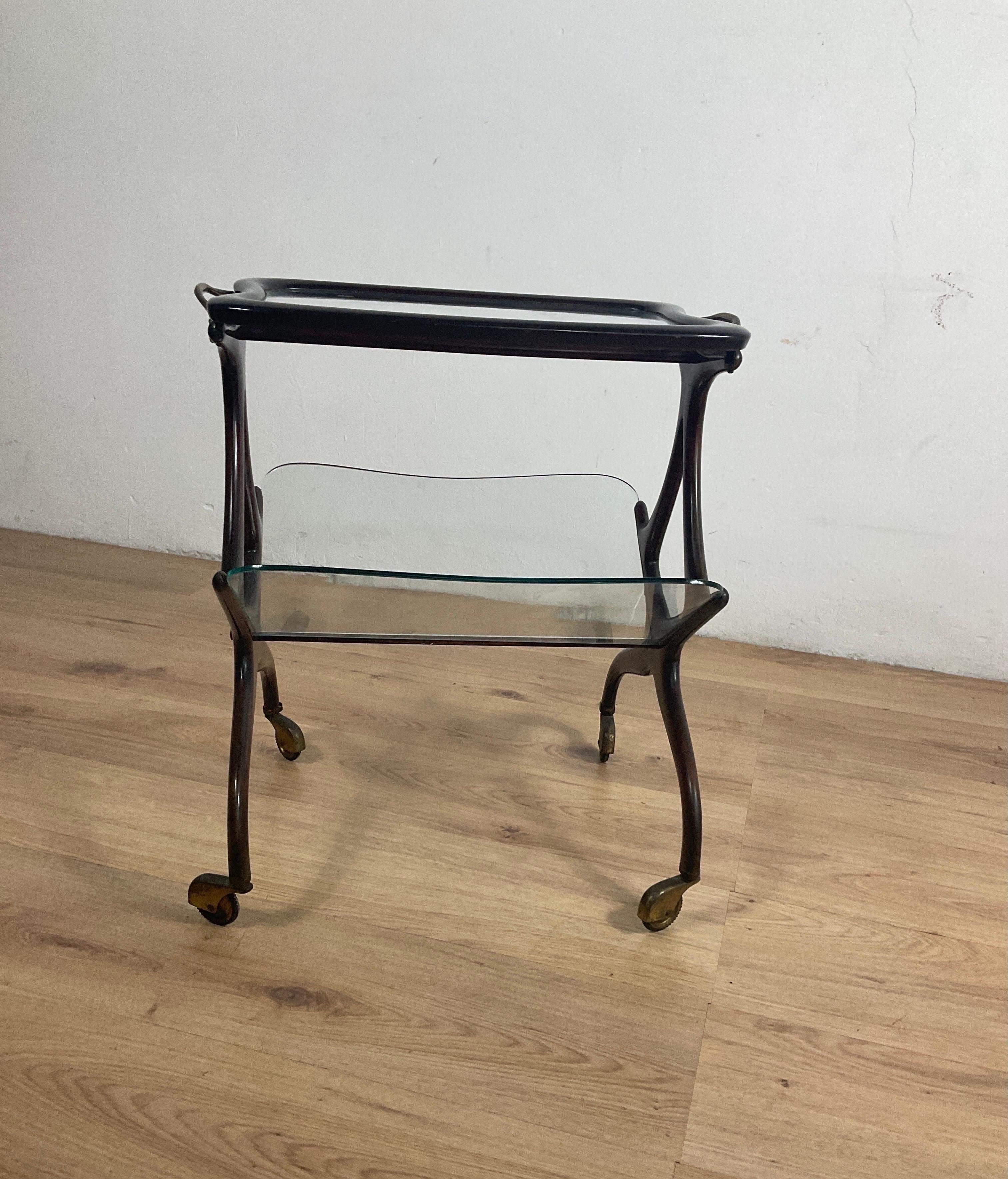 Metal Cesare Lacca Magazine Trolly from the 50s For Sale