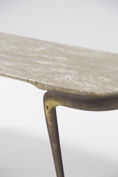 Cesare Lacca Mid-Century Couchtisch aus Messing und Onyxplatte