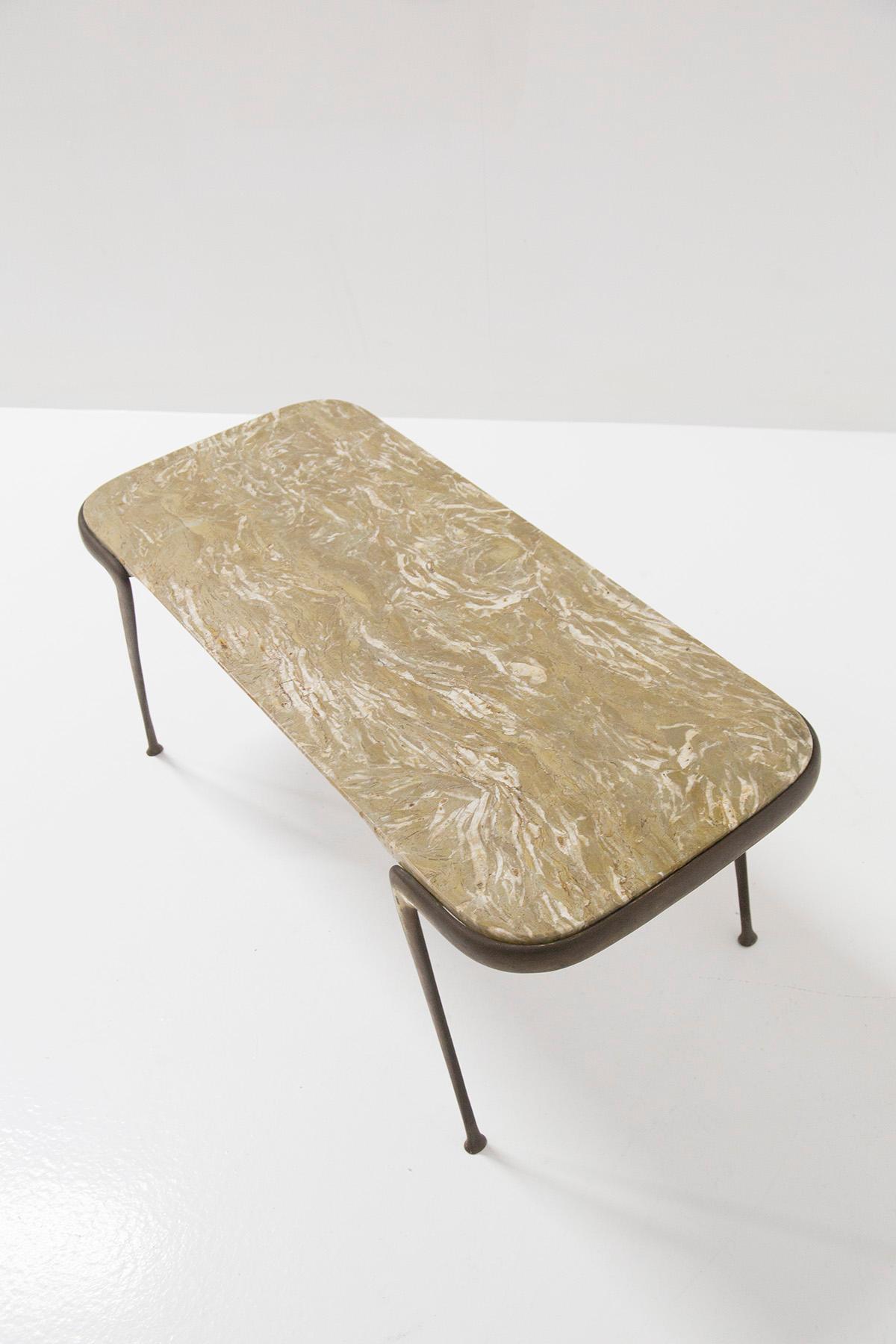 Mid-20th Century Cesare Lacca Mid-Century Coffee Table in Brass and Onyx Top