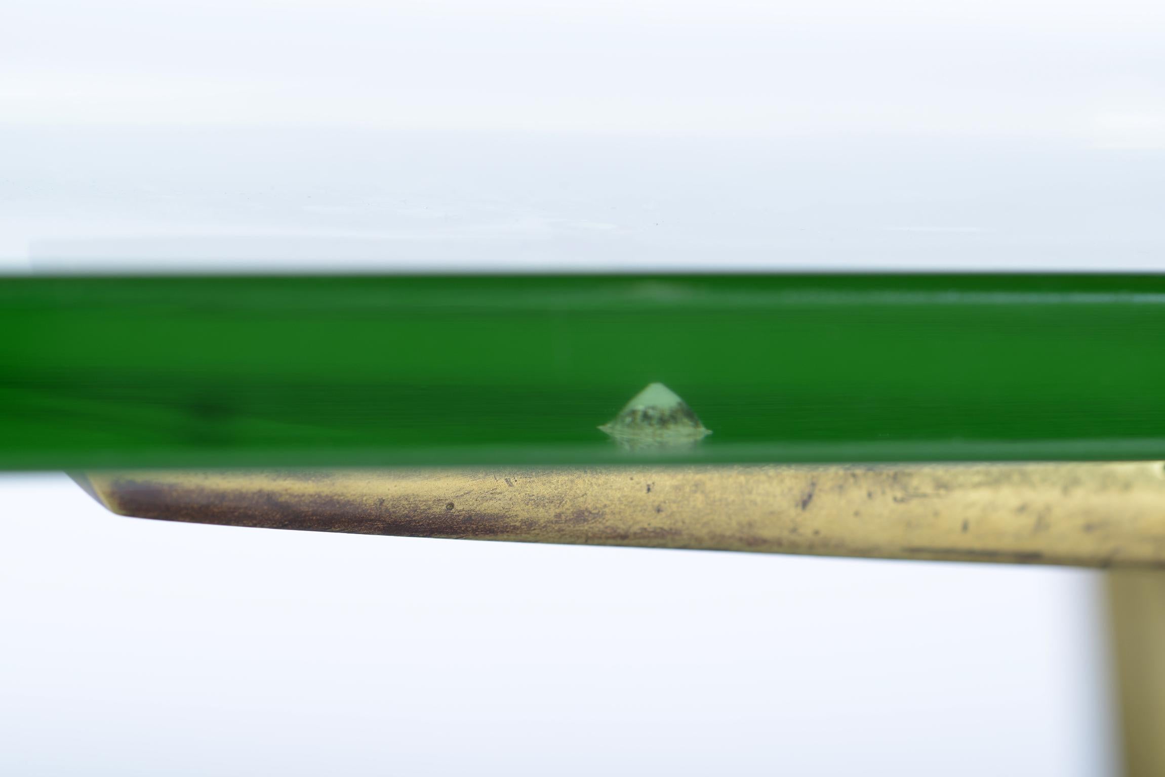 Cesare Lacca Midcentury Cust Brass Structure Coofee and Magazine Rack Table 1950 For Sale 6