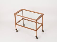 Carrello da servizio italiano in stile Mid-Century di Cesare Lacca, Cassina, Italia, anni '50