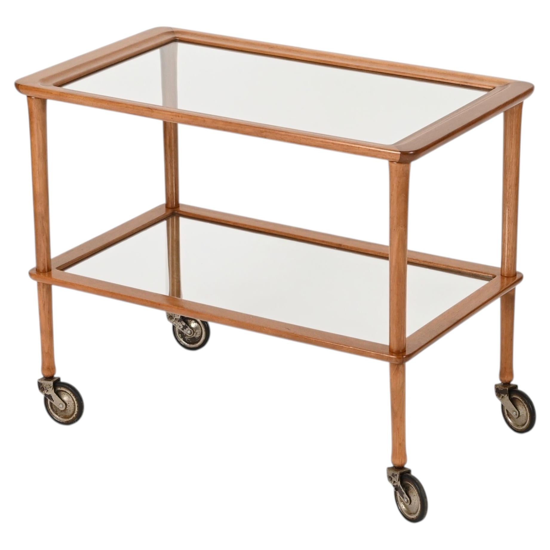 Carrello da servizio italiano in stile Mid-Century di Cesare Lacca, Cassina, Italia, anni '50 in vendita
