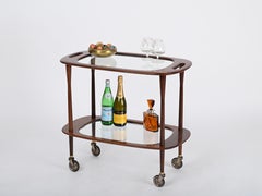Cesar Lacca Chariot de bar de service italien du milieu du siècle pour Cassina, Italie, années 1950