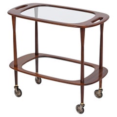 Cesare Lacca Midcentury Italian Serving Bar Cart for Cassina, Italy 1950s