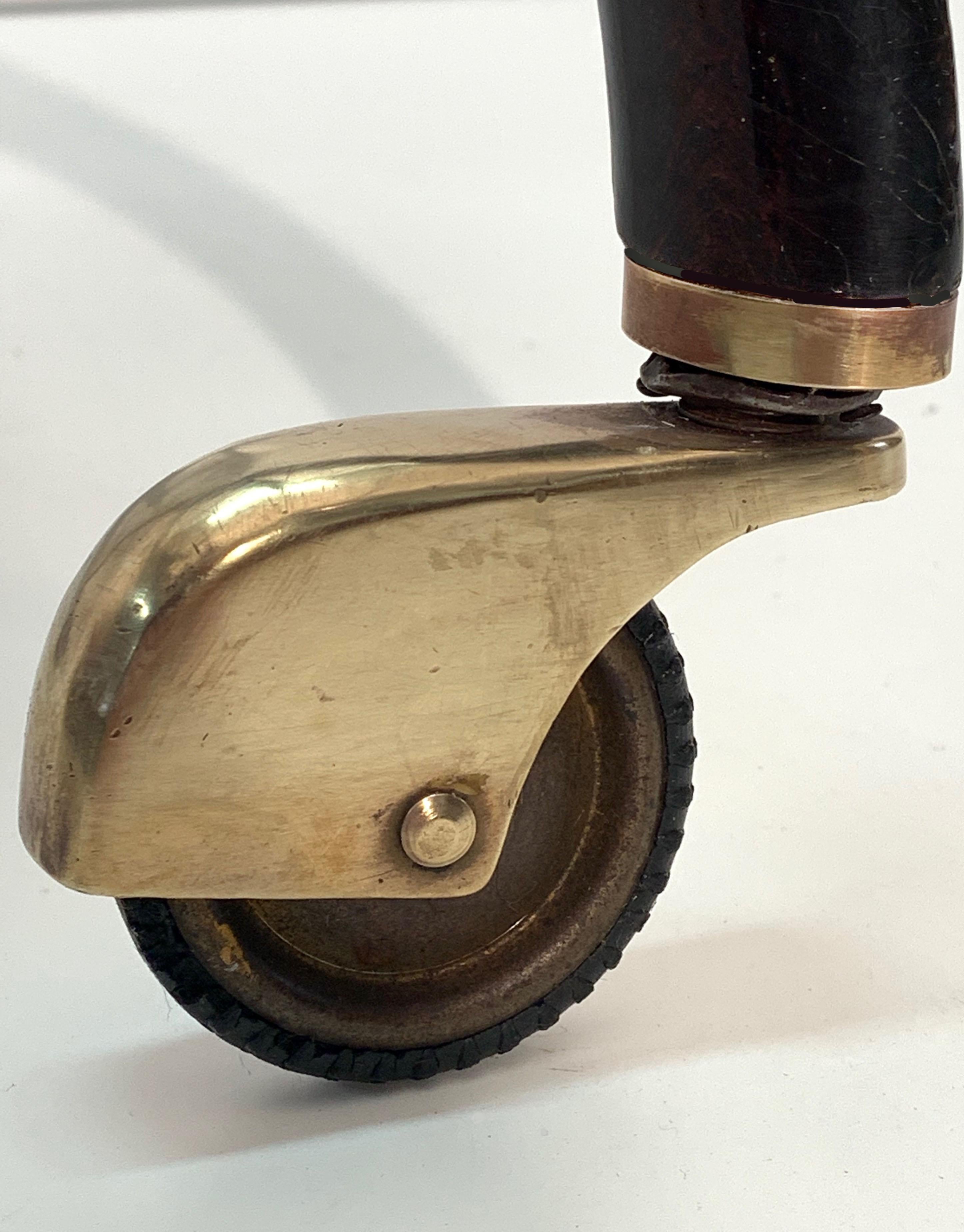 Portariviste e carrelli da bar in legno di Cesare Lacca, anni '50 in vendita 11