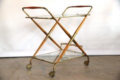 Multifunktionaler klappbarer Barwagen/Servierwagen auf Rollen von Cesare Lacca
