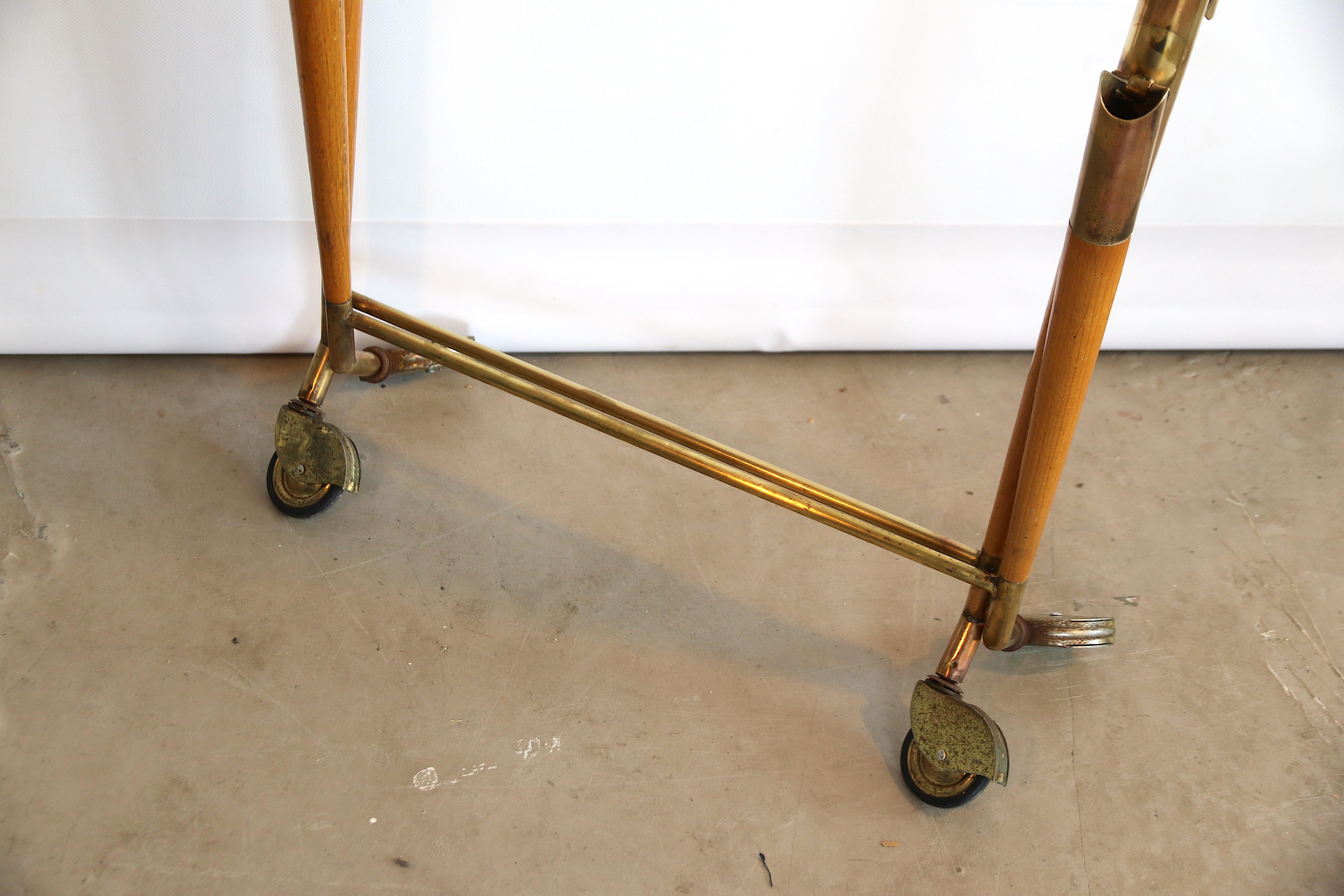 Cesare Lacca Multifunctional Foldable Bar Cart Serving Trolley on Casters 2