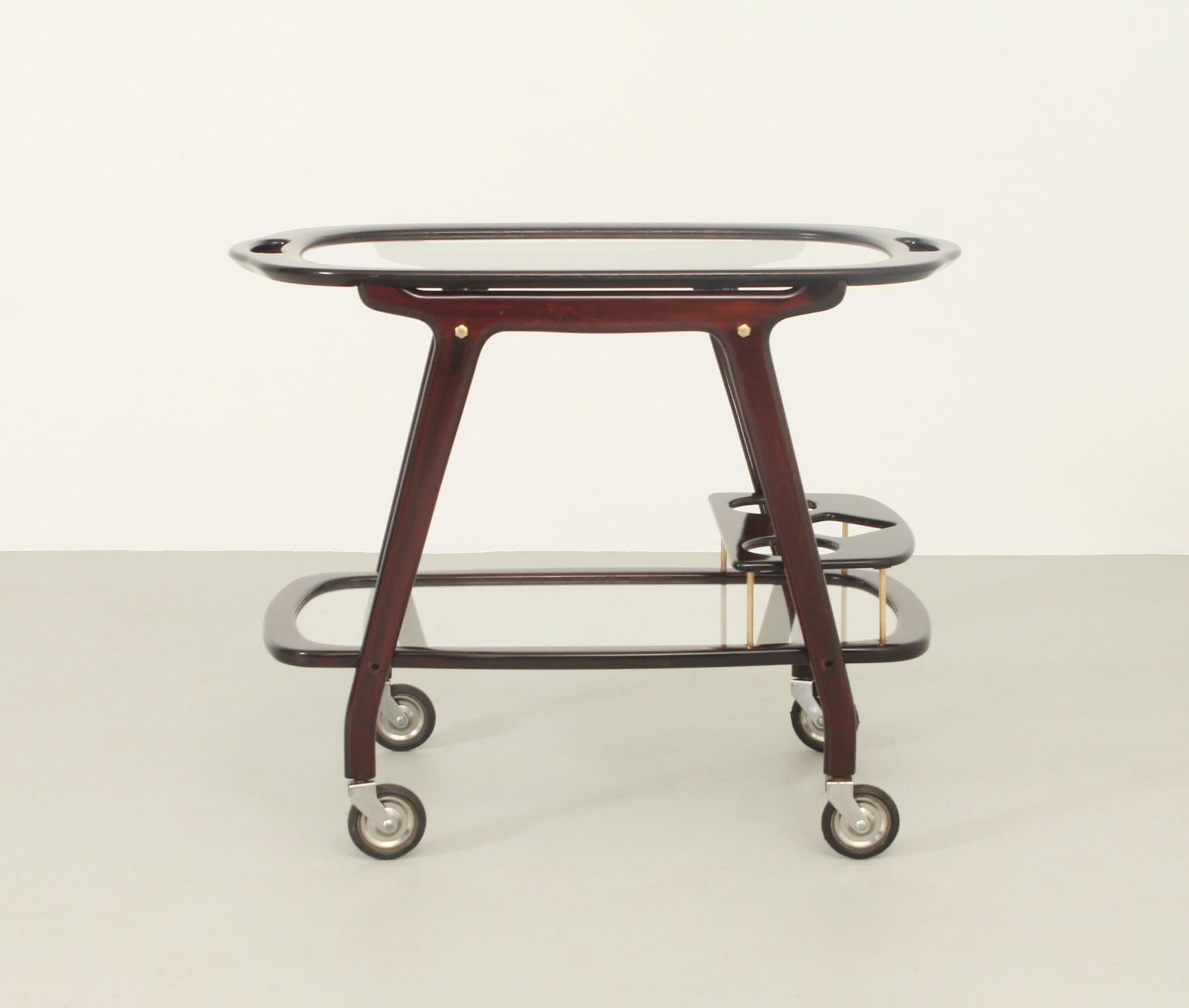 Cesare Lacca Serving Bar Cart, Italy, 1950's In Good Condition In Barcelona, ES