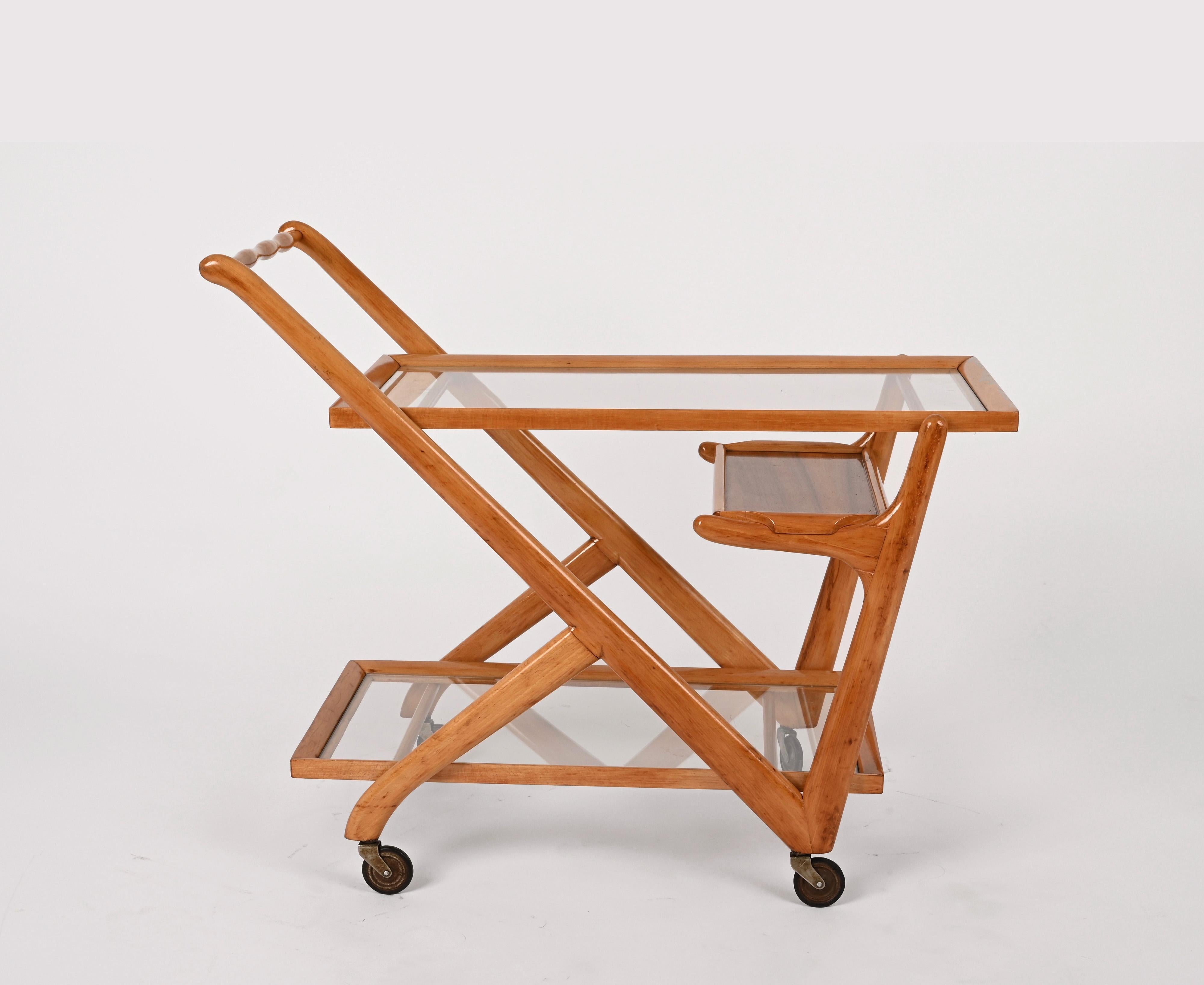 Cesare Lacca Tea Trolley or Bar Cart for Cassina, Italy 1950s 3