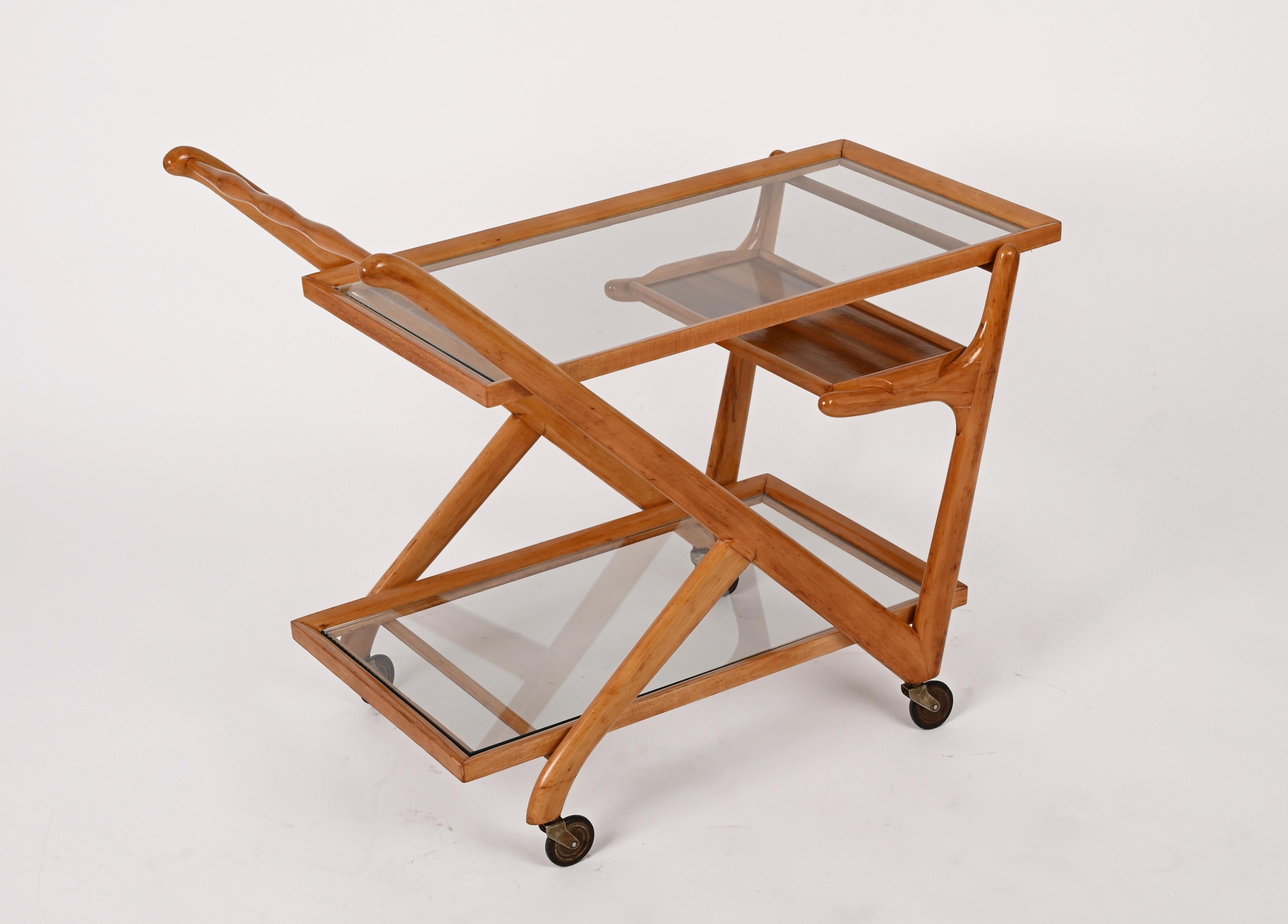 Cesare Lacca Tea Trolley or Bar Cart for Cassina, Italy 1950s 4
