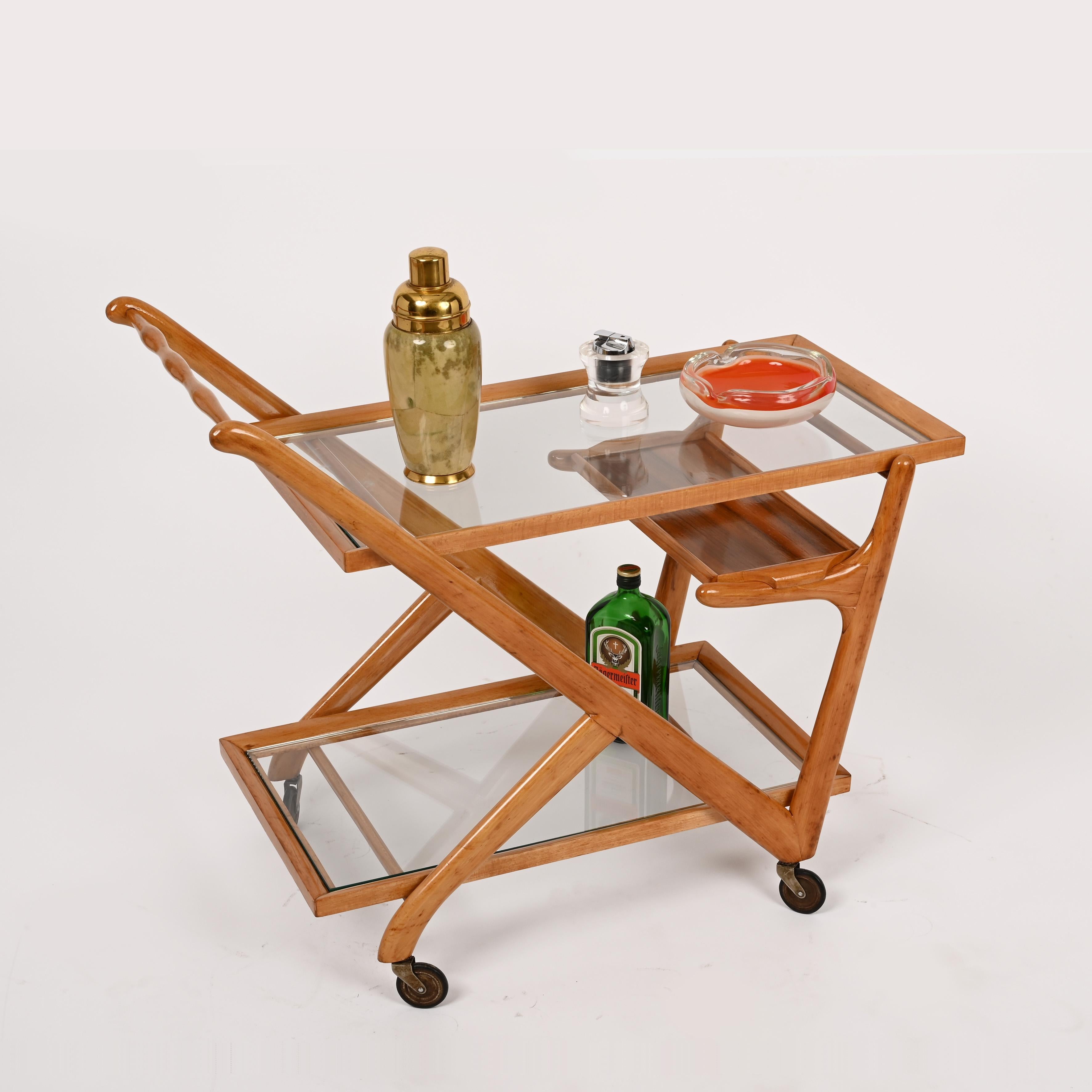 Cesare Lacca Tea Trolley or Bar Cart for Cassina, Italy 1950s 5