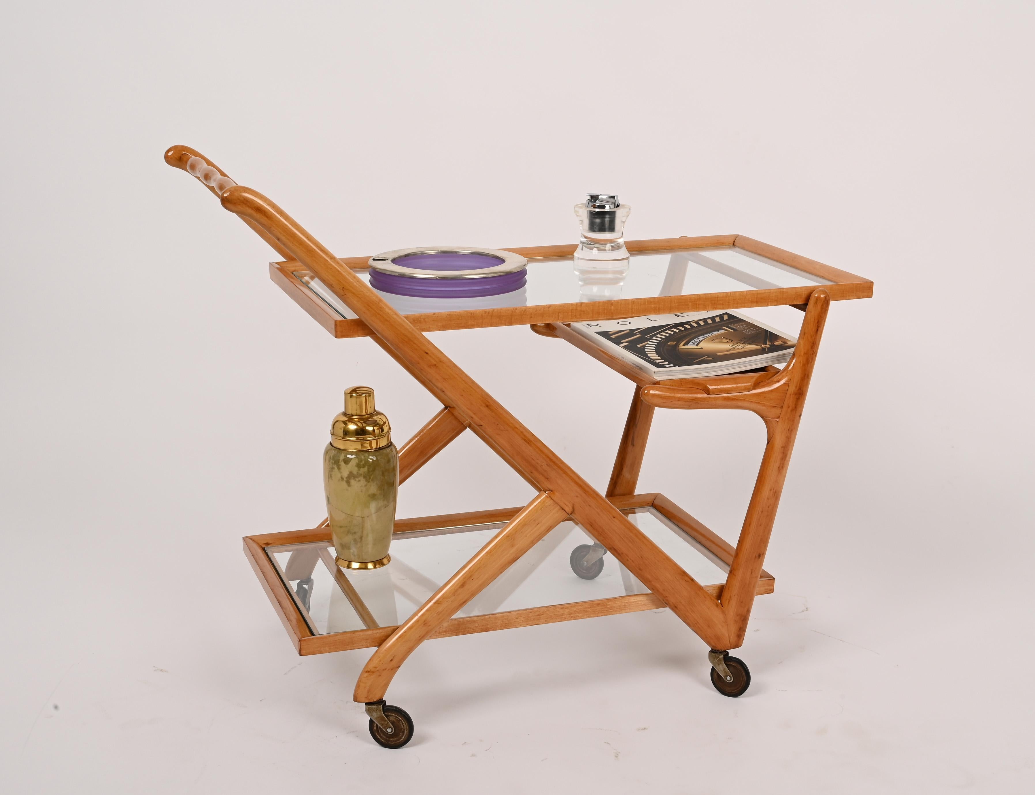 Cesare Lacca Tea Trolley or Bar Cart for Cassina, Italy 1950s 6