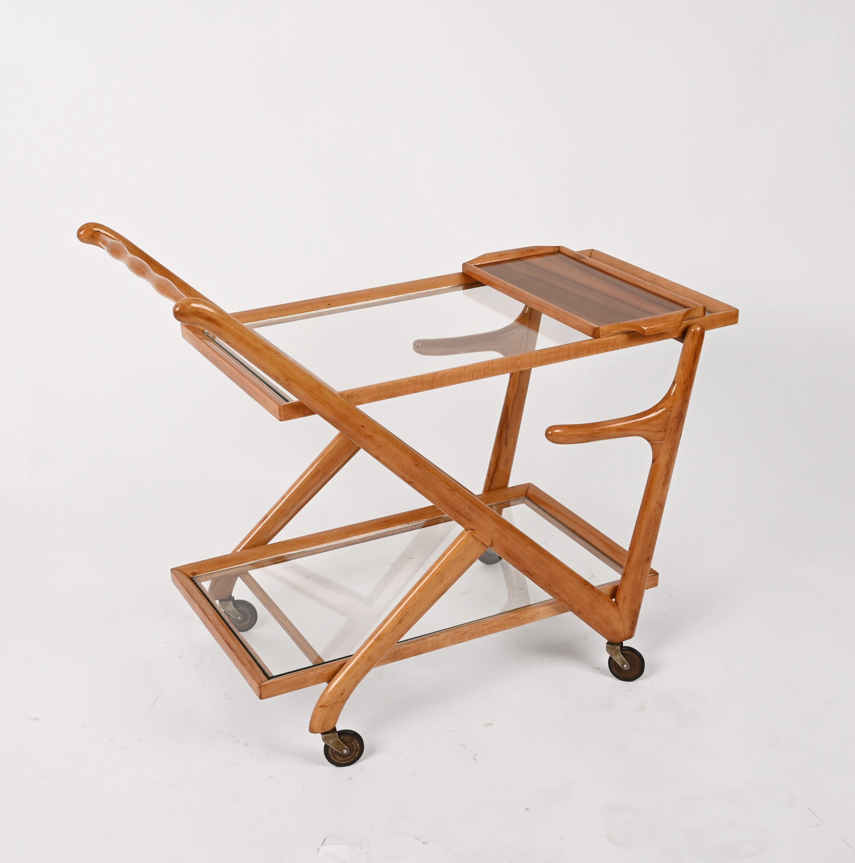 Cesare Lacca Tea Trolley or Bar Cart for Cassina, Italy 1950s 8