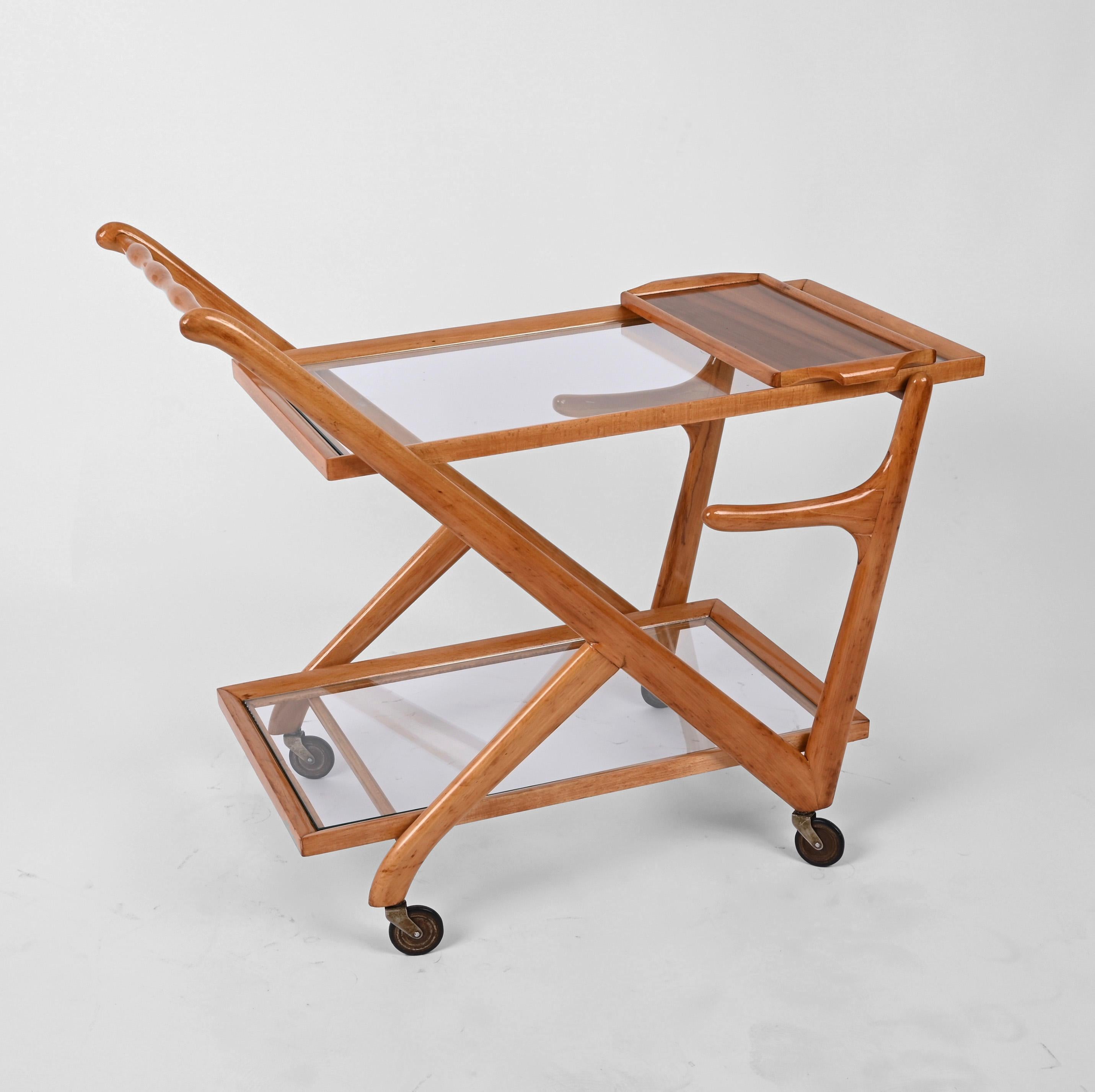Cesare Lacca Tea Trolley or Bar Cart for Cassina, Italy 1950s 9