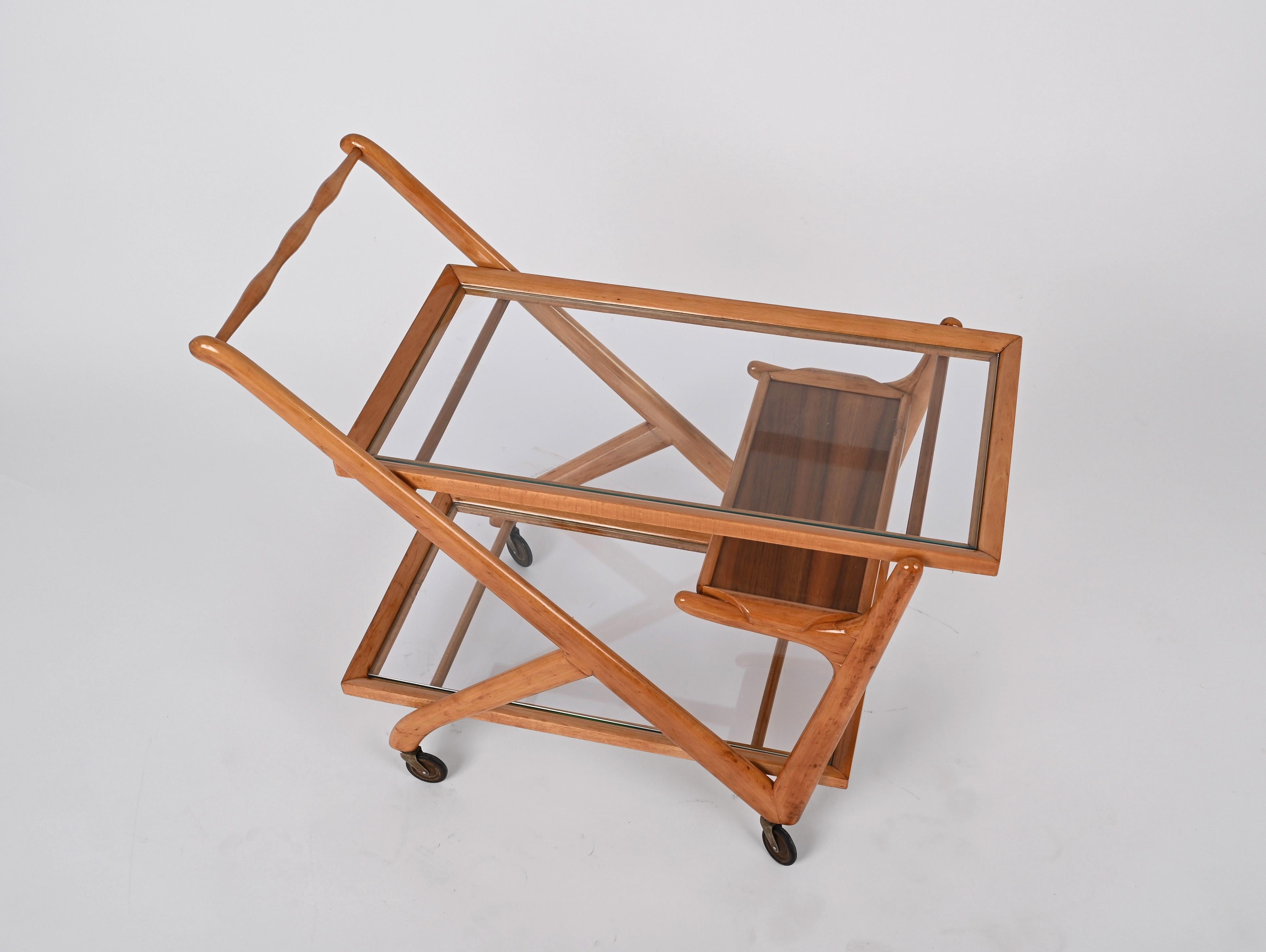 Cesare Lacca Tea Trolley or Bar Cart for Cassina, Italy 1950s 1