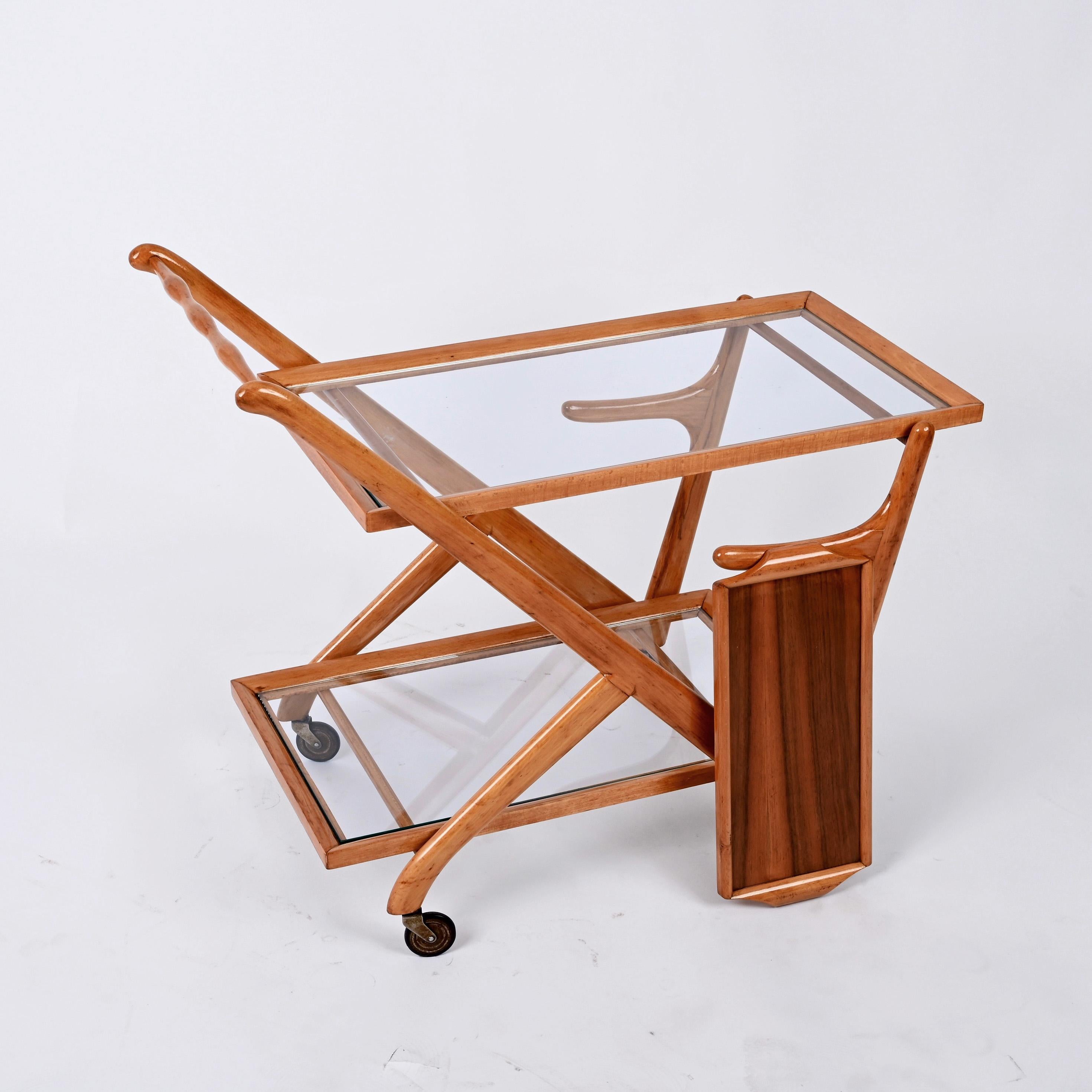 Cesare Lacca Tea Trolley or Bar Cart for Cassina, Italy 1950s 2