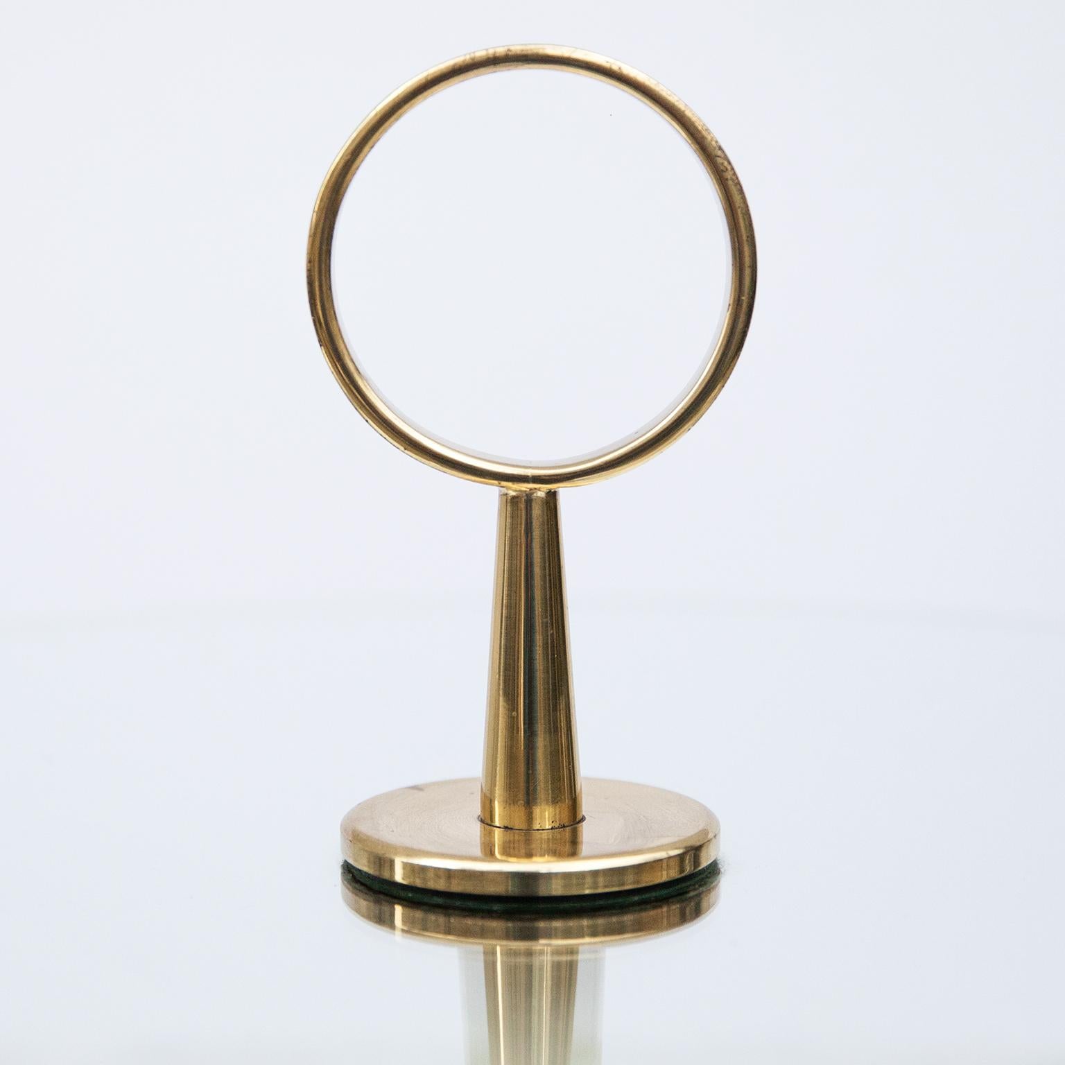 Cesare Lacca Tripod Brass Serving Table, Italy, 1950 1