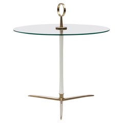 Cesare Lacca Tripod Brass Serving Table, Italy, 1950