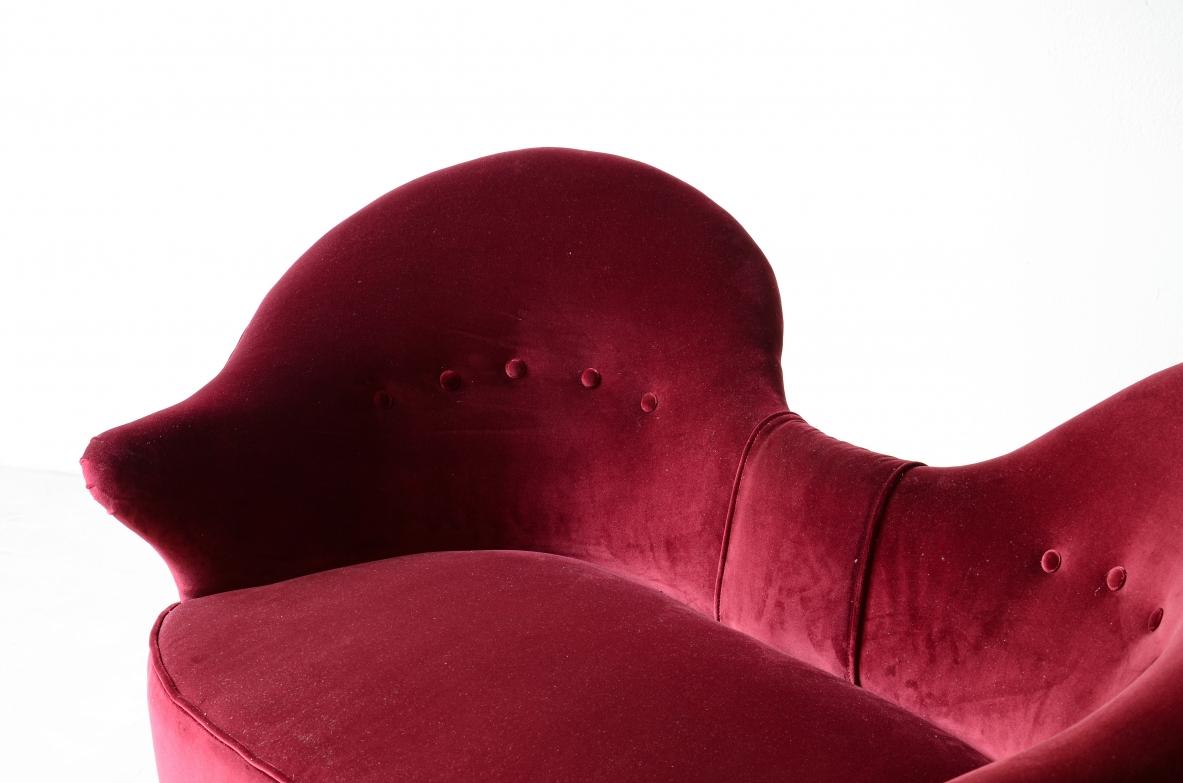 Mid-Century Modern Cesare Lacca, canapé de conversation deux places en vente