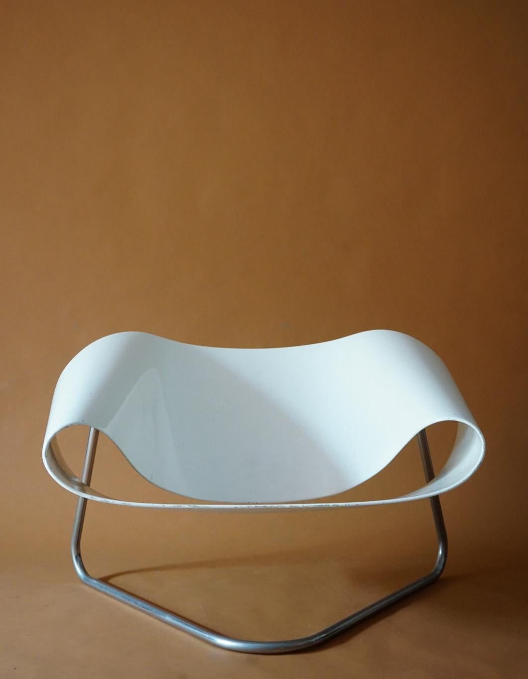 Cesare Leonardi & Franca Stagi Ribbon Chair Model C9 In Distressed Condition In San Diego, CA