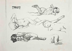 Study for a Fresco - Lithograph by Cesare Maccari - Early 20th Century