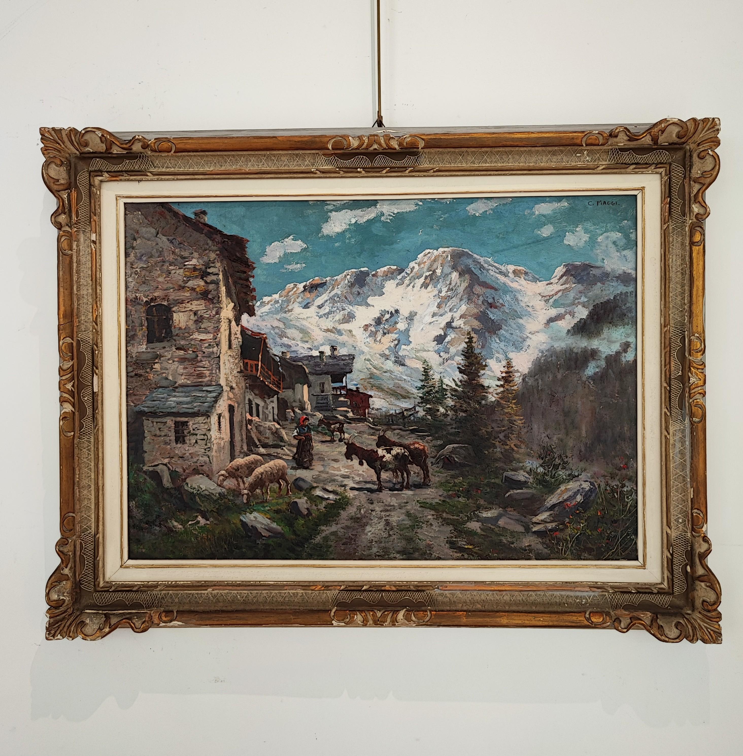 Valle d'Aosta - Painting di Cesare Maggi