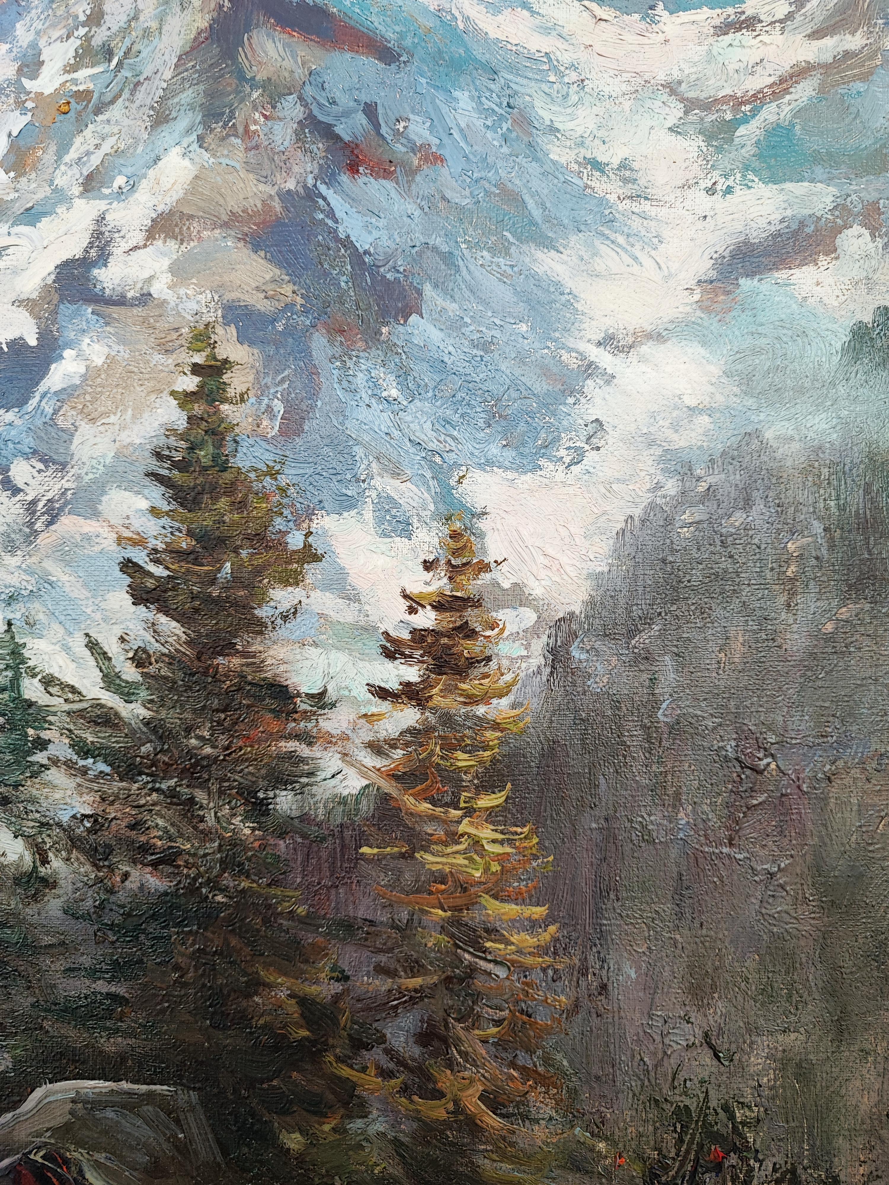 Valle d'Aosta - Figurative Painting Grigio di Cesare Maggi