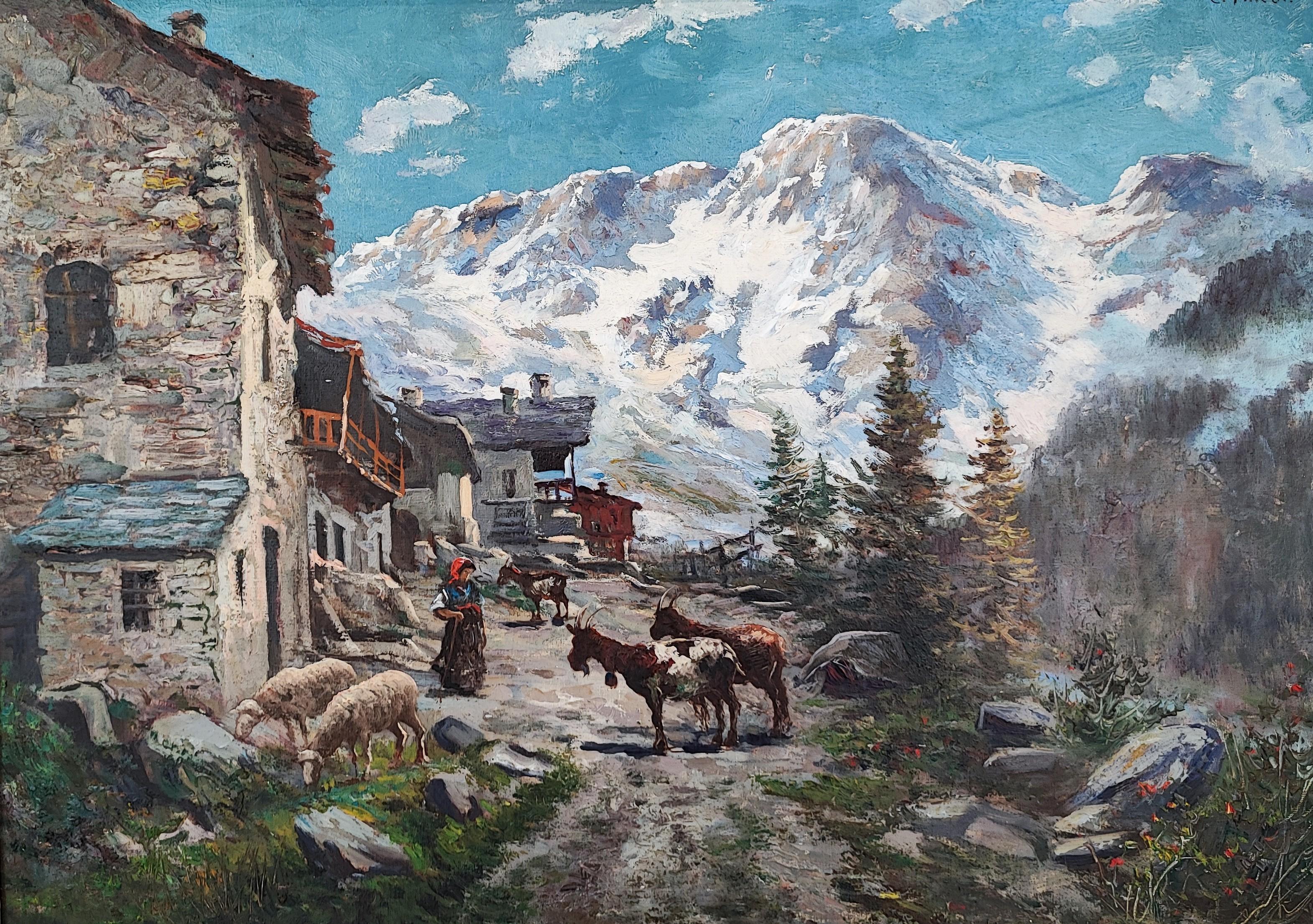 Cesare Maggi Figurative Painting - Aosta Valley