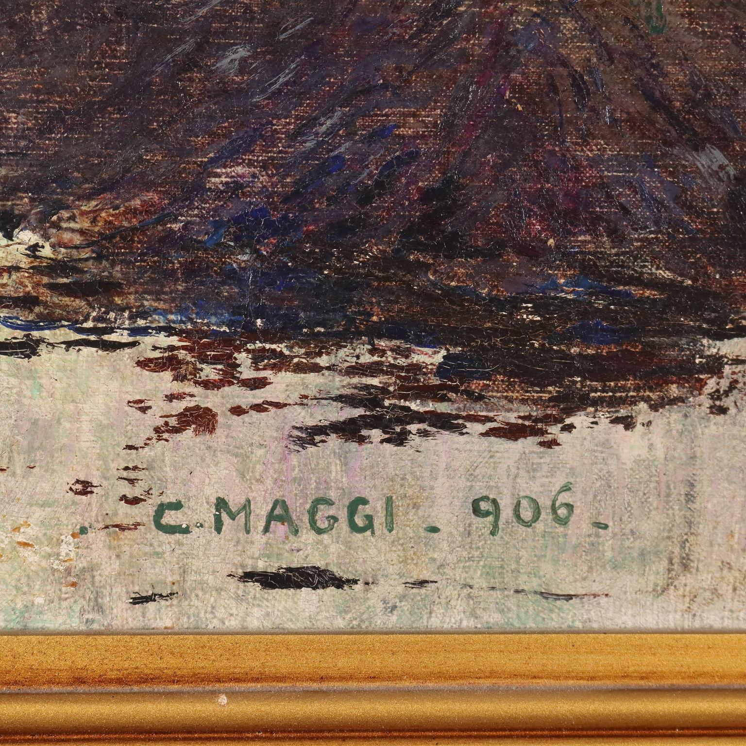 Paesaggio con Scorcio Fluviale, 1906 For Sale 3