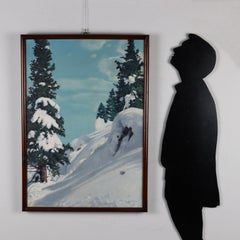 Snowy mountain landscape