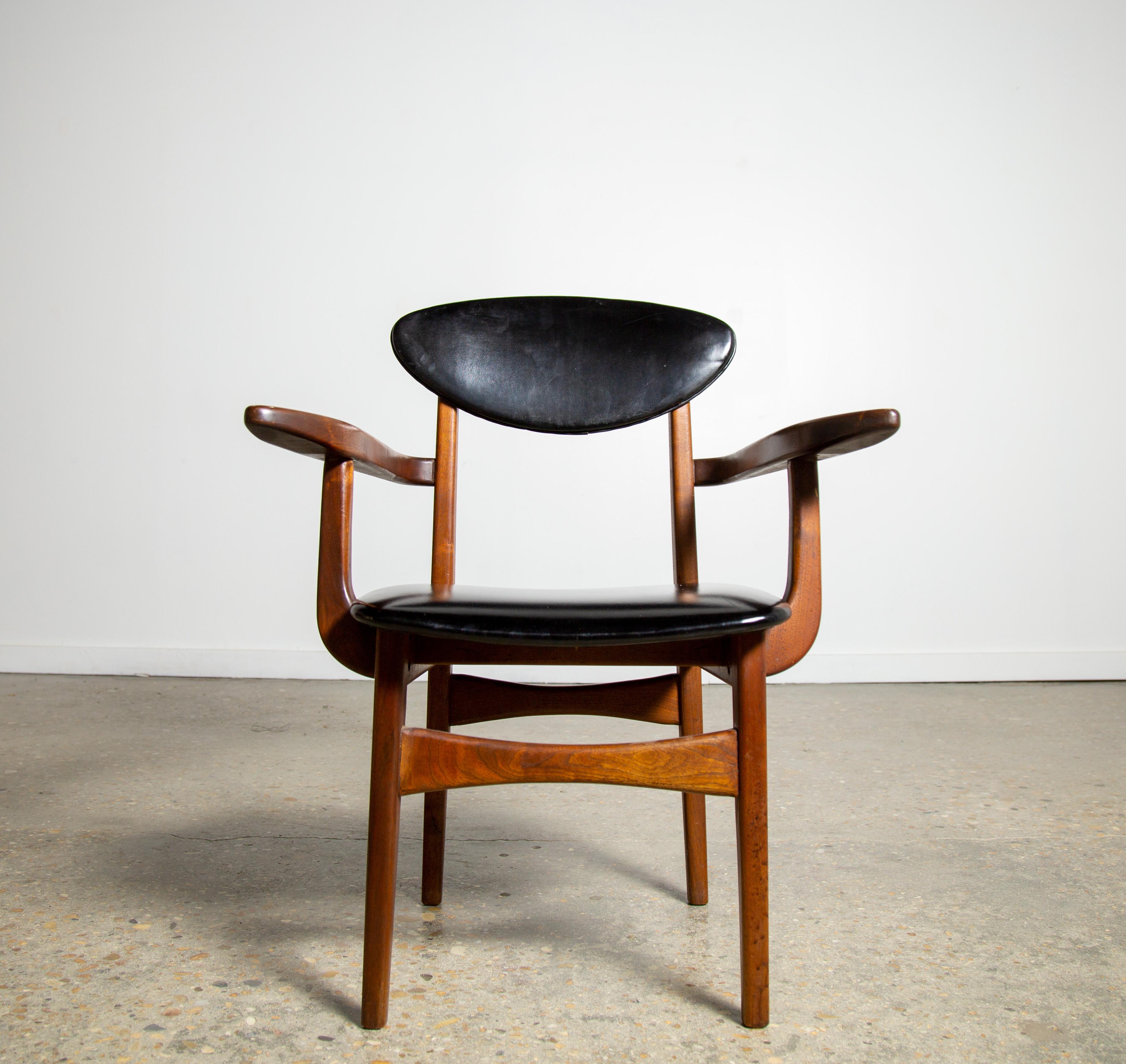 Cesare Occhi, maßgefertigter Schreibtisch-Beistellstuhl, New Hope School, Nakashima im Angebot 4