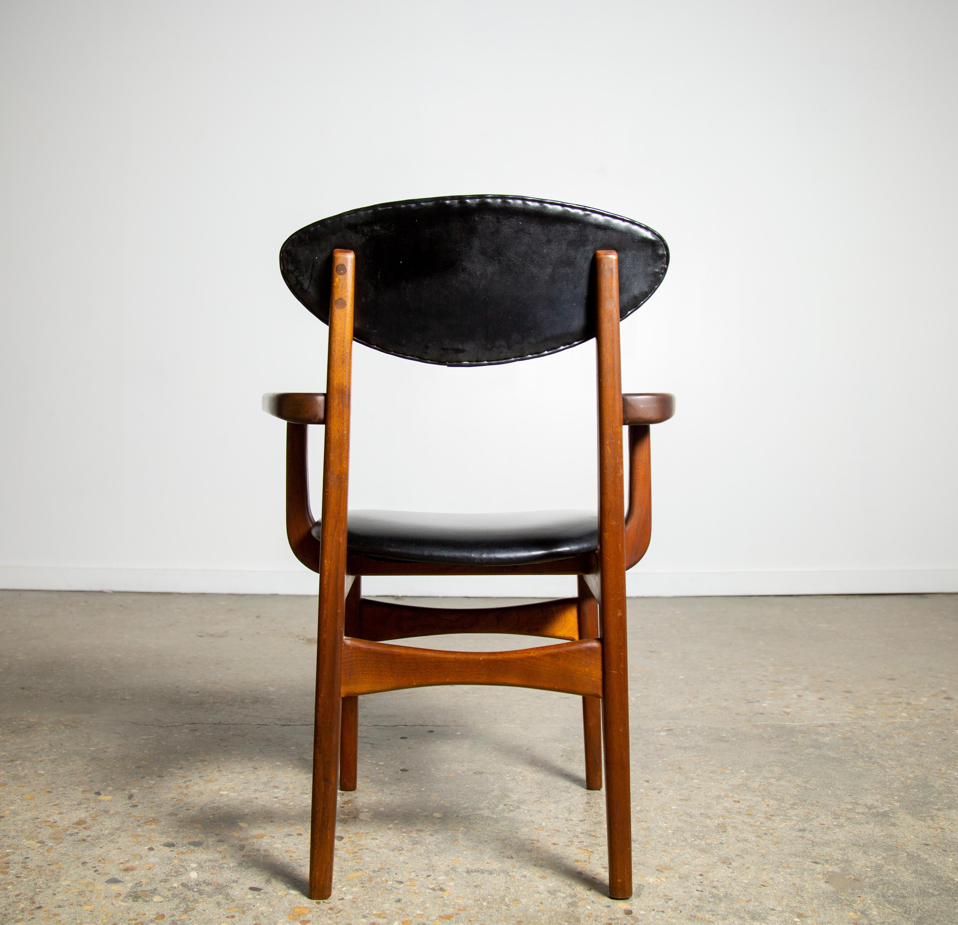 Cesare Occhi, maßgefertigter Schreibtisch-Beistellstuhl, New Hope School, Nakashima im Angebot 5