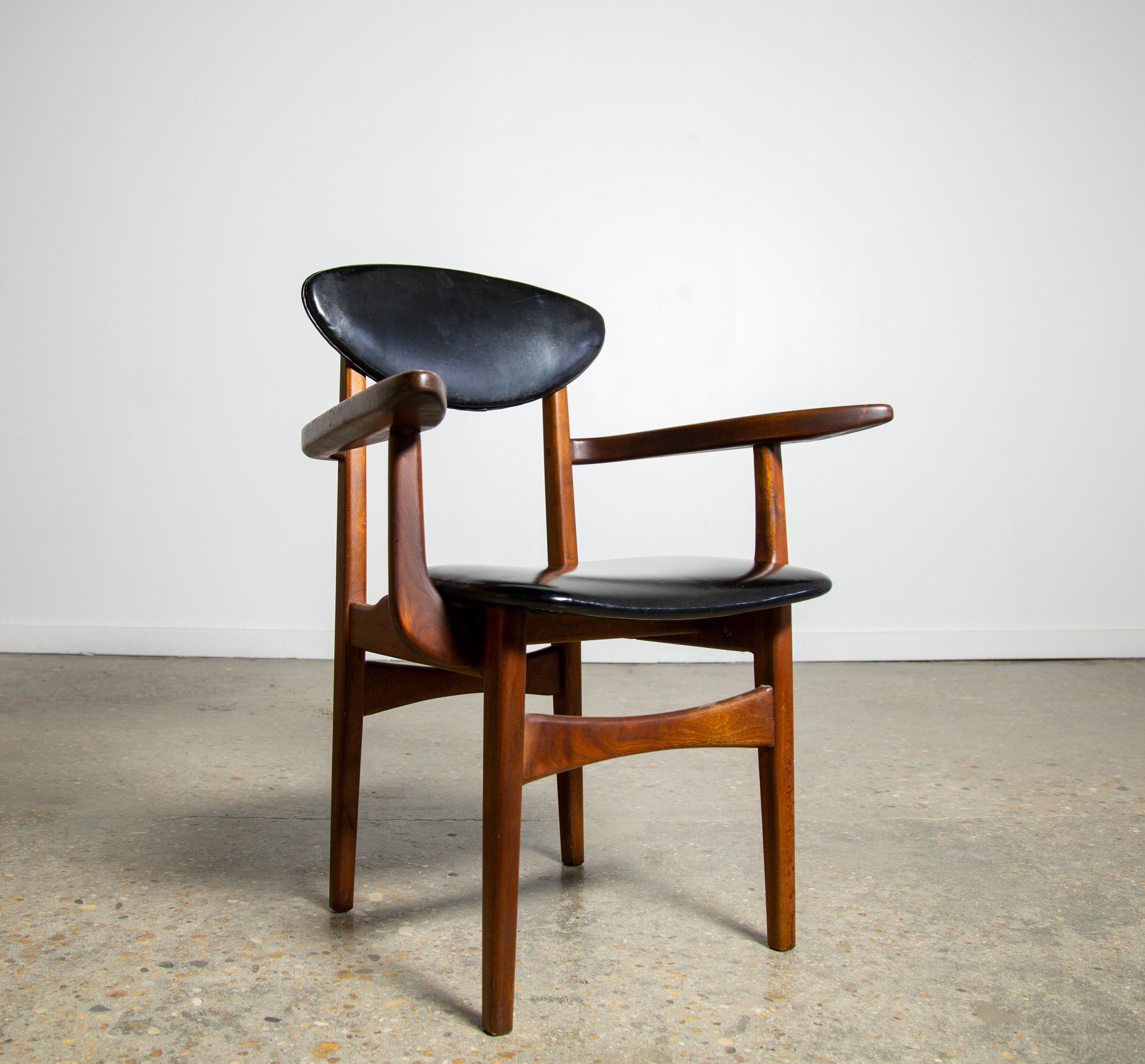 Cesare Occhi, maßgefertigter Schreibtisch-Beistellstuhl, New Hope School, Nakashima im Angebot 2