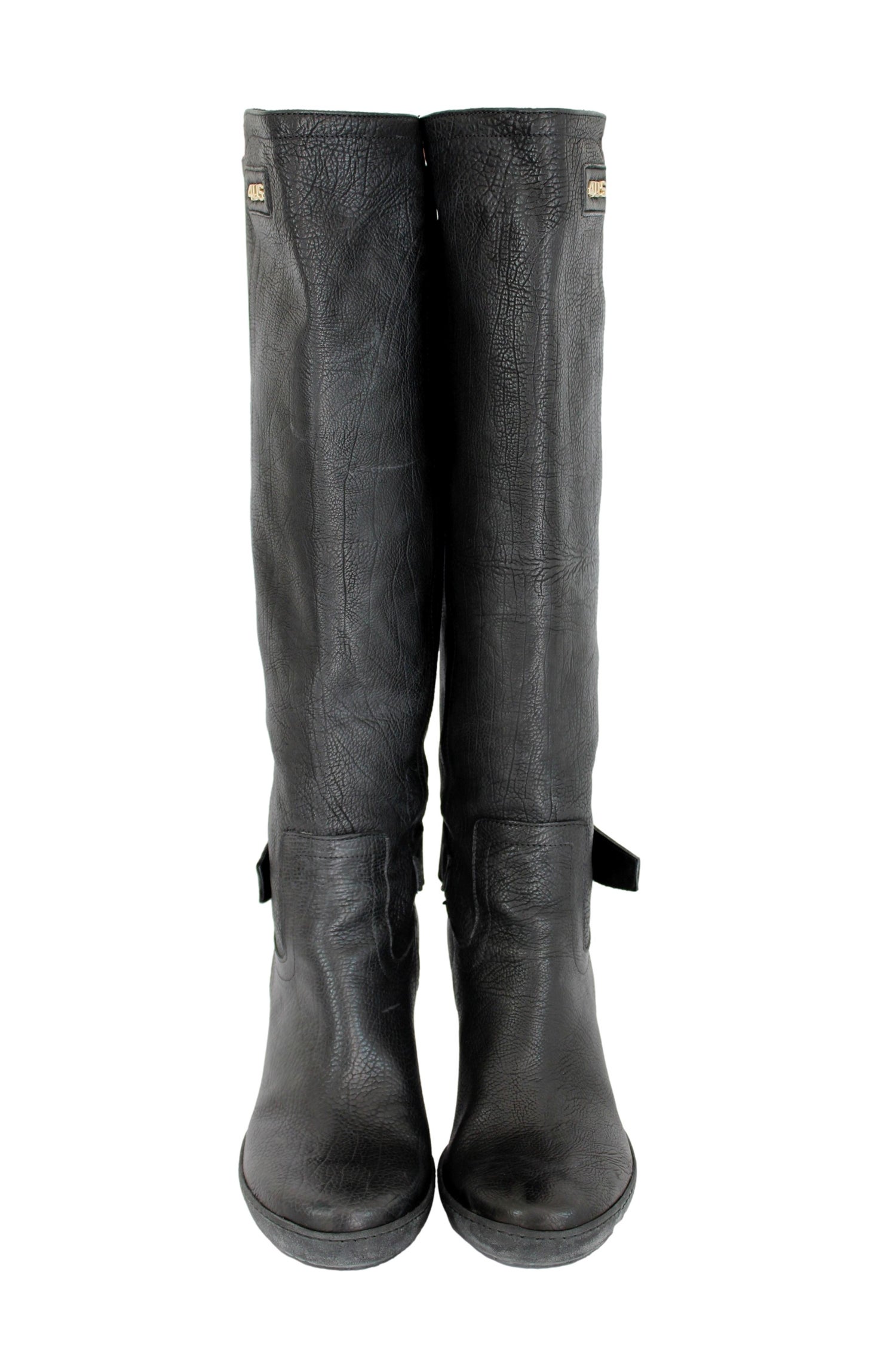 Cesare Paciotti Black Leather Boots For Sale at 1stDibs