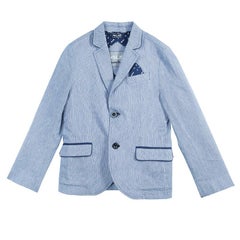 Cesare Paciotti Blue Pinstripe Blazer 8 Yrs
