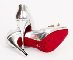 Cesare Paciotti NIB Silber Heels Größe 37
