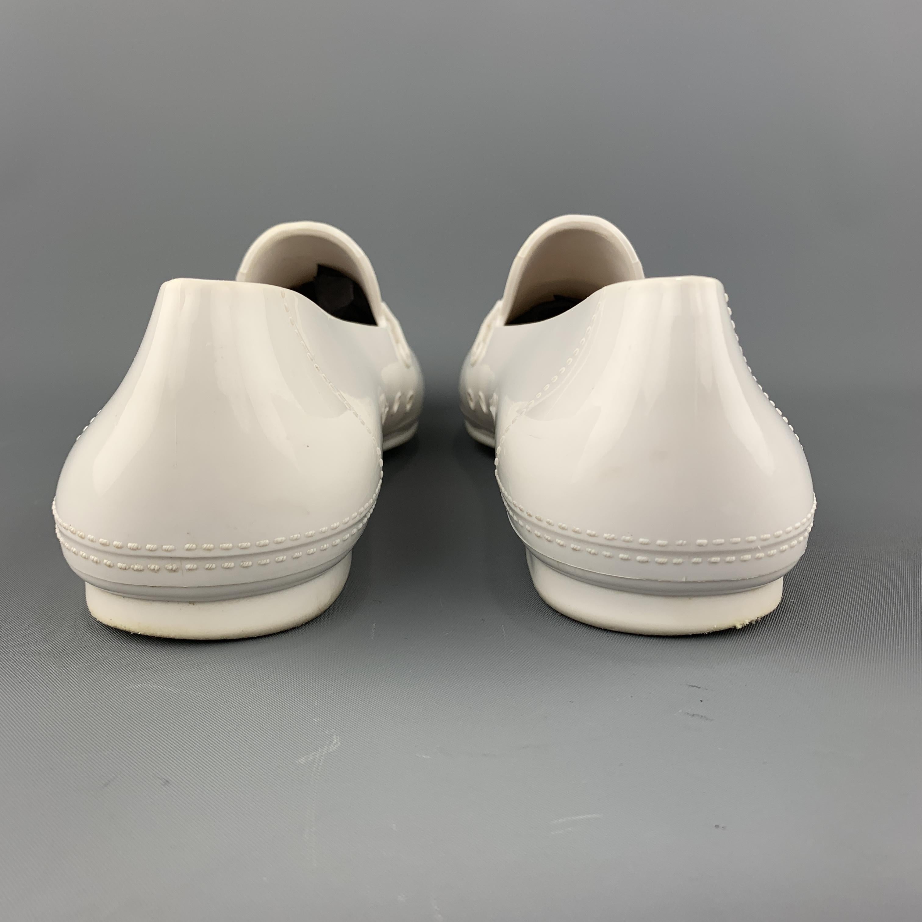 Men's CESARE PACIOTTI Size 10 White Rubber Slip On Loafers