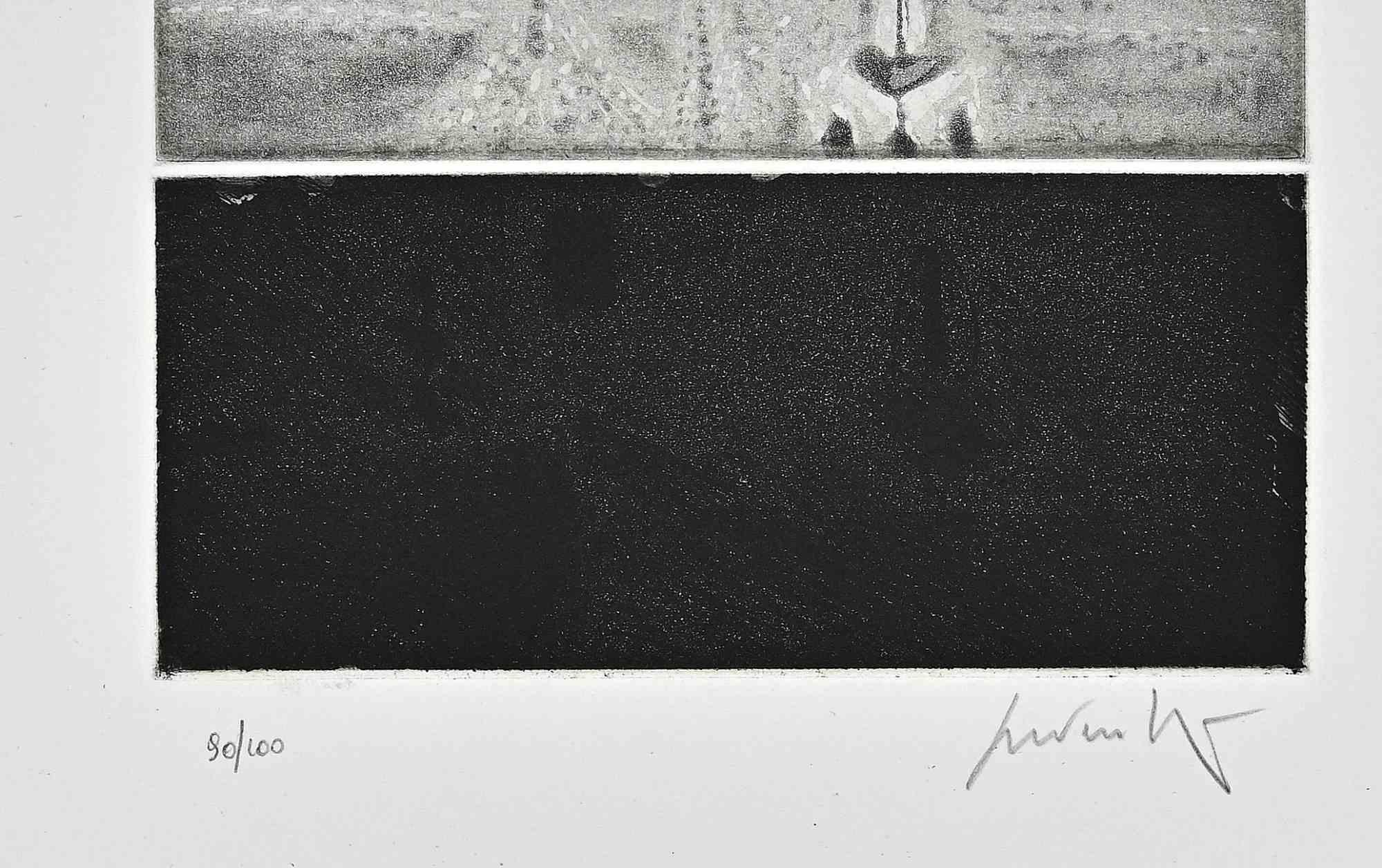 Composition - Etching by Cesare Peverelli - 1973 For Sale 2