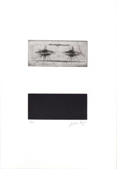 Composizione tripartita - Acquaforte originale di Cesare Peverelli - 1973