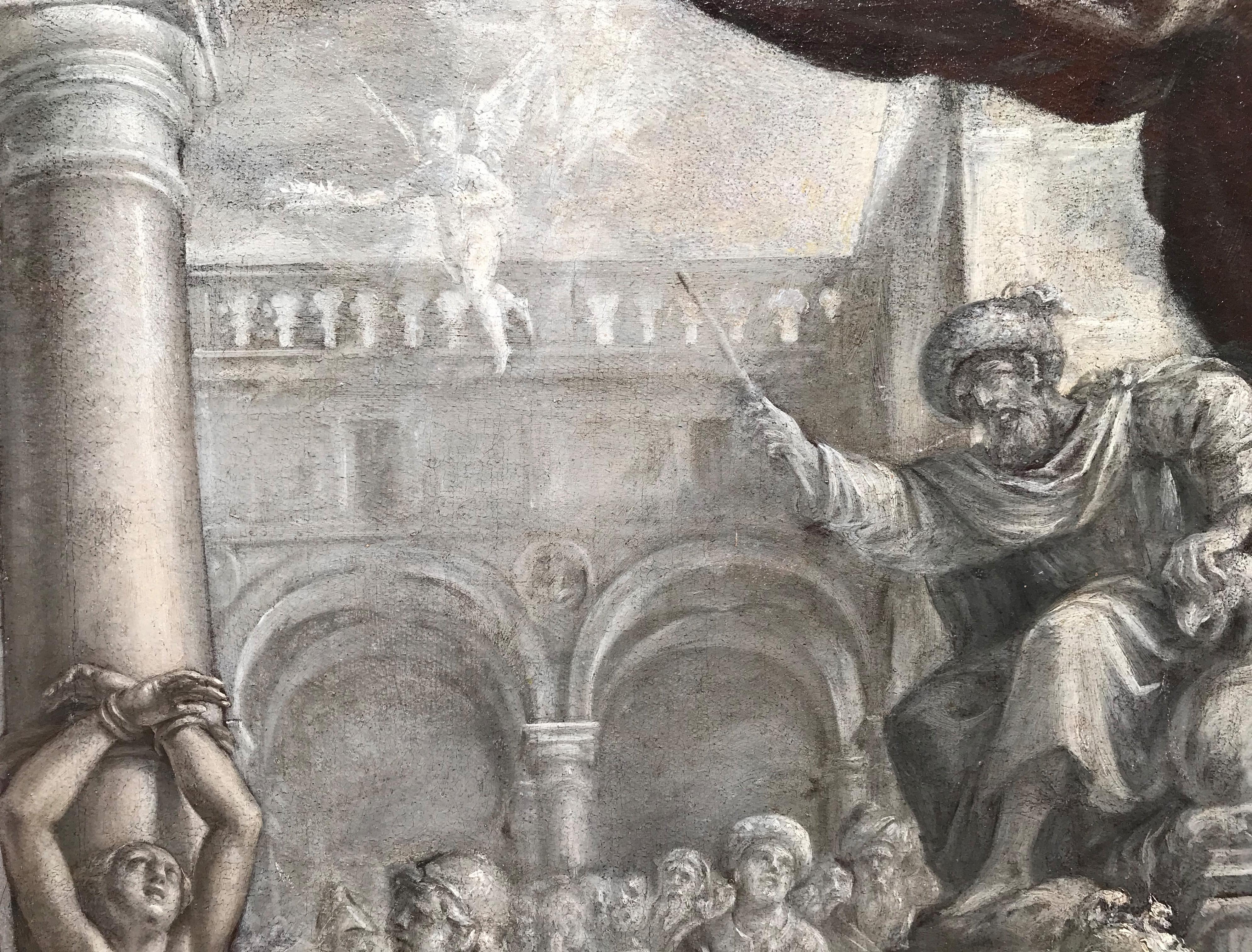 17. Jahrhundert von Cesare Pronti, Martyrdom des Heiligen Achats, Öl auf Leinwand im Angebot 10