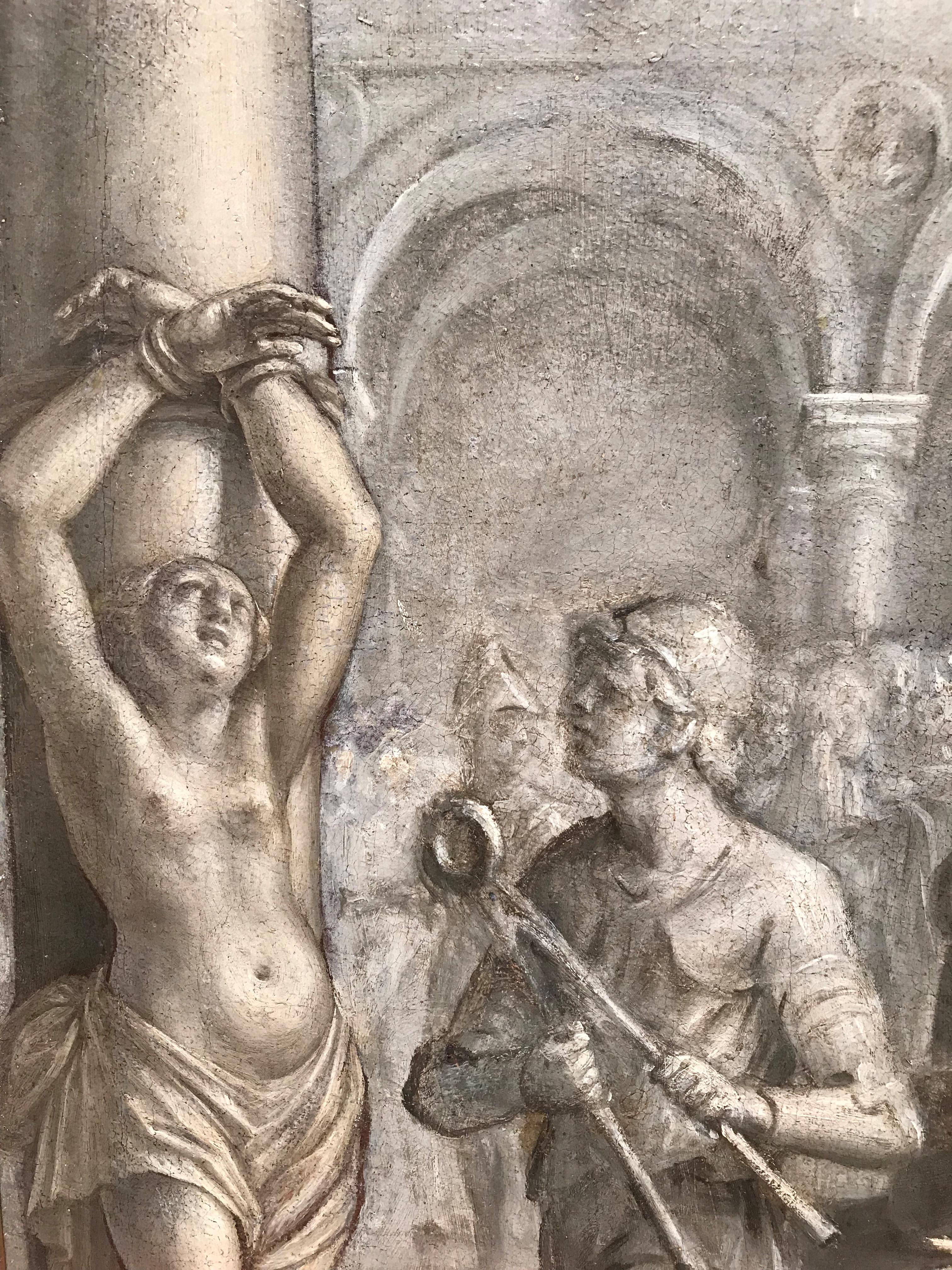 17. Jahrhundert von Cesare Pronti, Martyrdom des Heiligen Achats, Öl auf Leinwand im Angebot 1