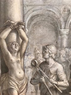 17th Century by Cesare Pronti Martyrdom of Saint Agatha Oil on canvas