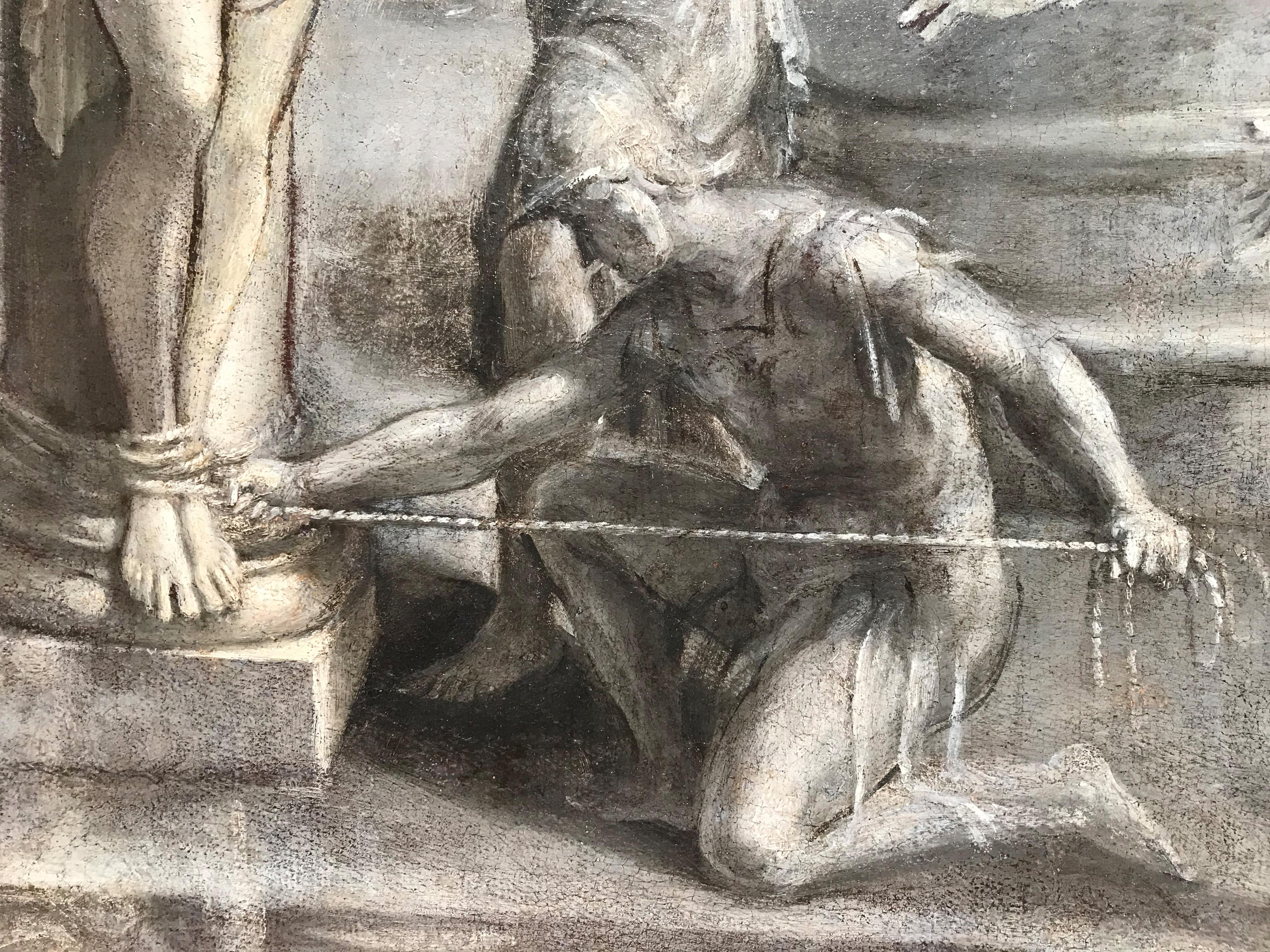 17. Jahrhundert von Cesare Pronti, Martyrdom des Heiligen Achats, Öl auf Leinwand im Angebot 4