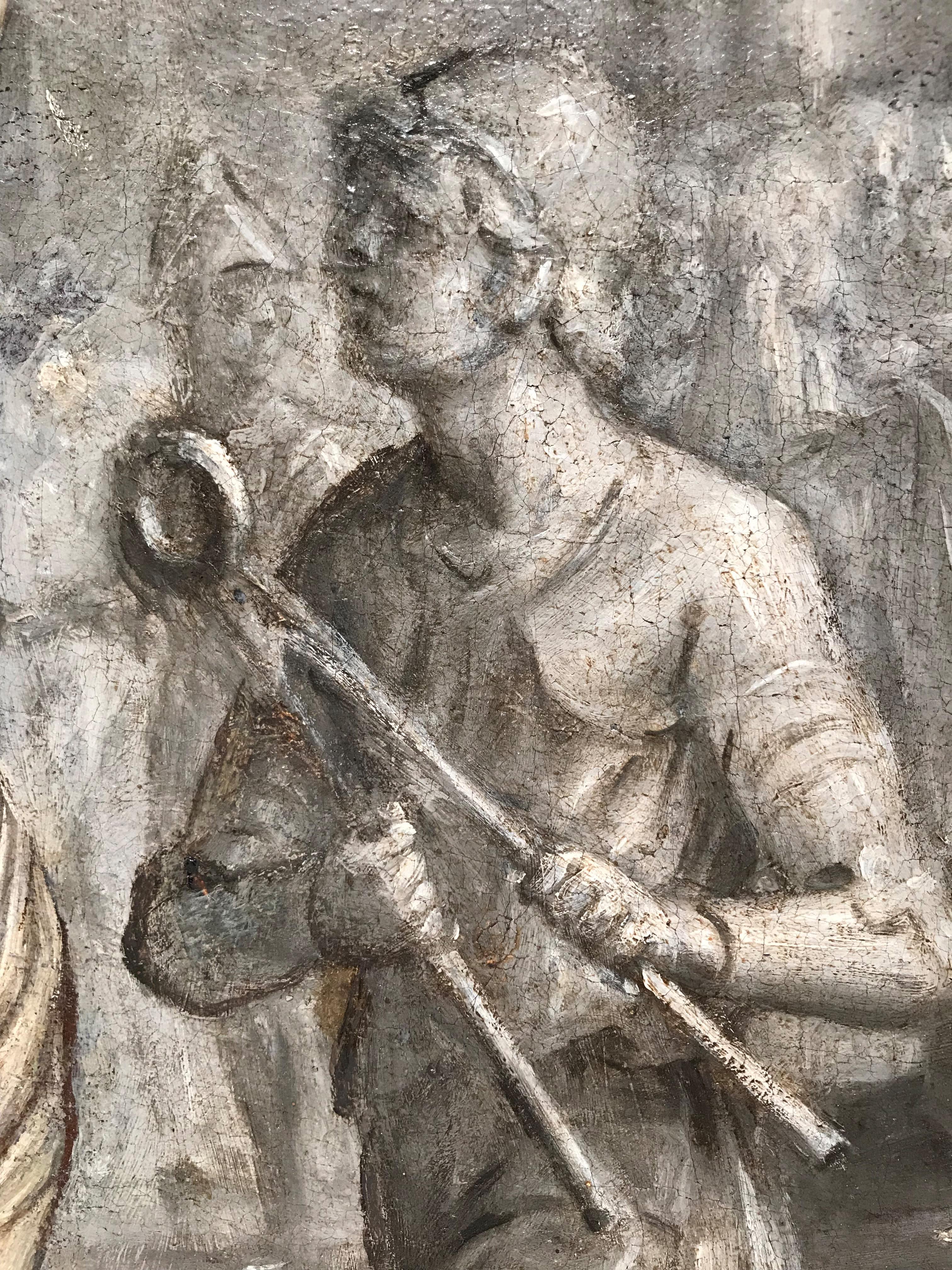 17. Jahrhundert von Cesare Pronti, Martyrdom des Heiligen Achats, Öl auf Leinwand im Angebot 6