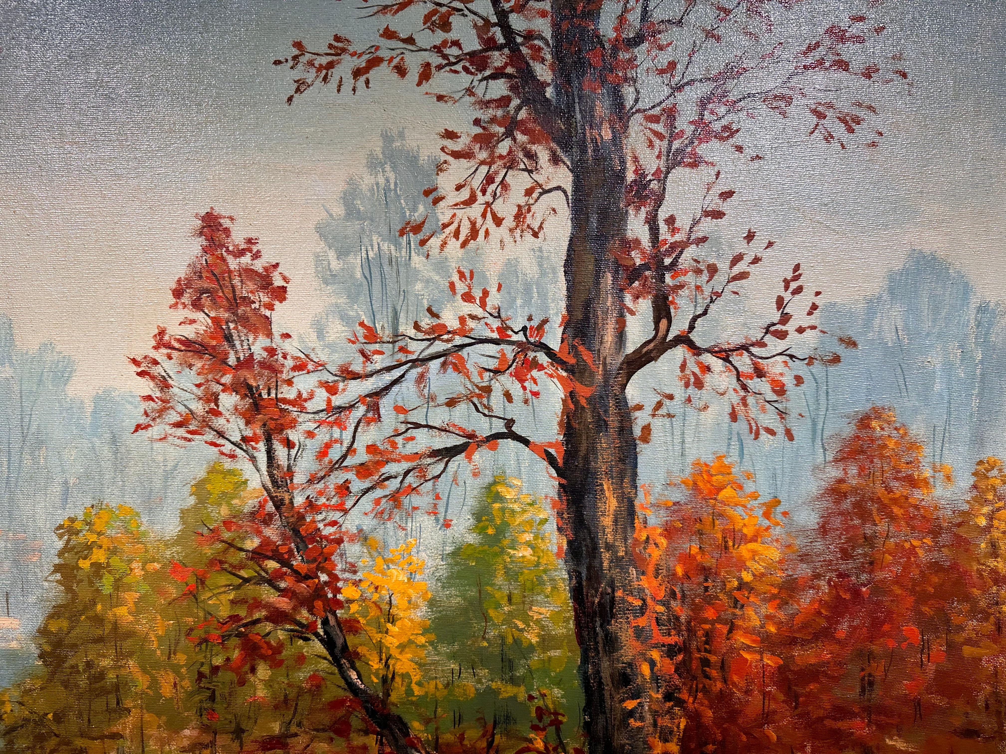 Paysage d'automne (New Hope PA) - Painting de Cesare Ricciardi