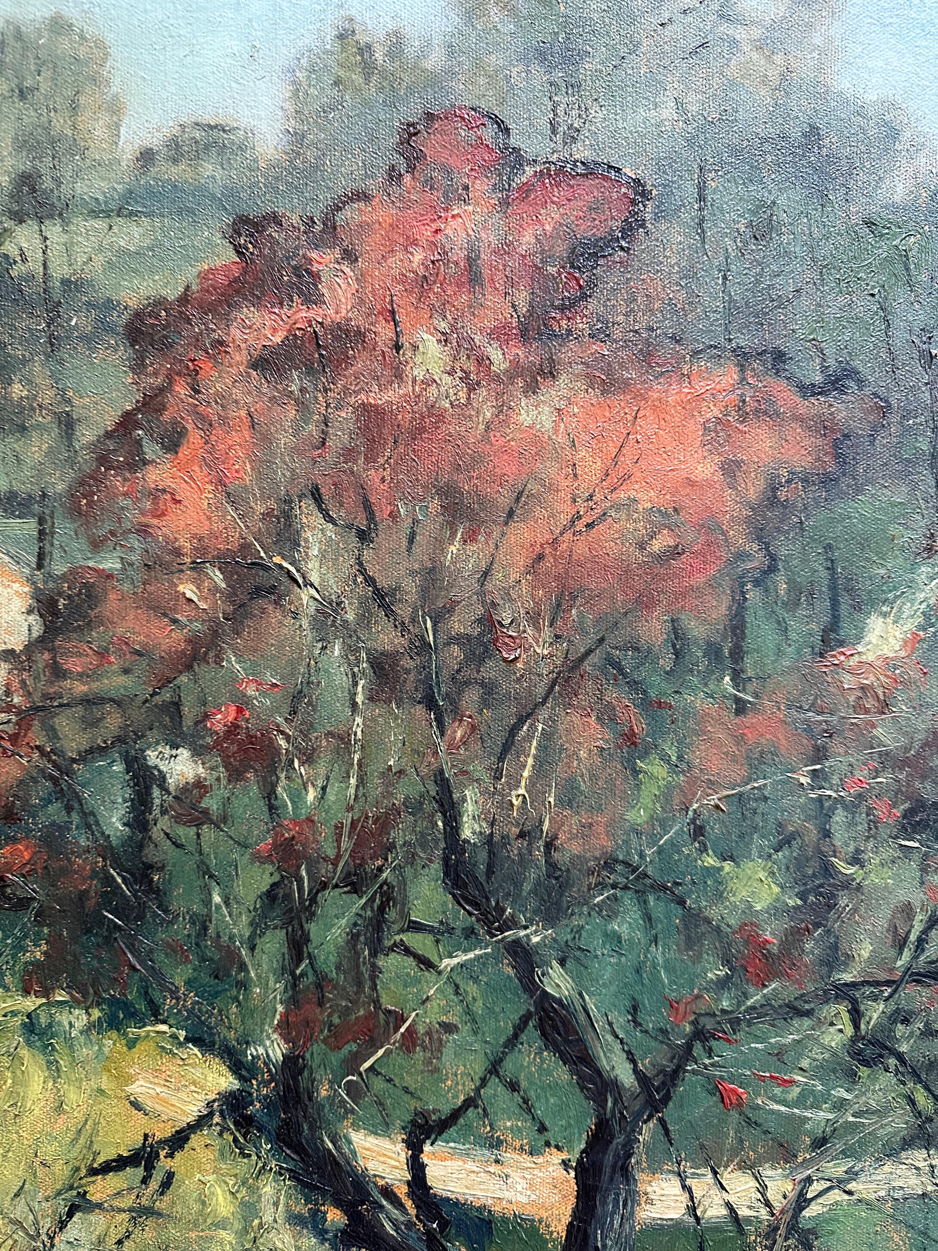 Paisaje de otoño (New Hope PA) - Painting impresionista estadounidense de Cesare Ricciardi