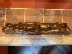 Scultura figurativa allegoria nudo femminile toscano del XX secolo in legno