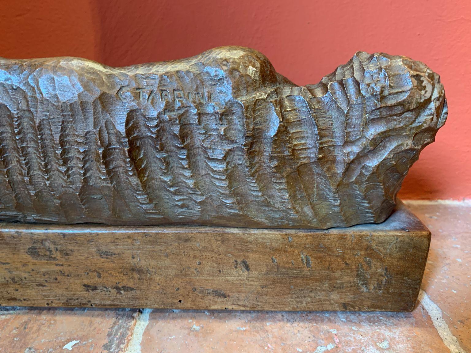 Scultura figurativa allegoria nudo femminile toscano del XX secolo in legno en venta 1