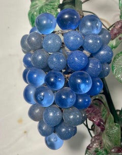 Cesare Toso Murano Venice Glass Grape Vine Wall Sconce Art Nouveau Style