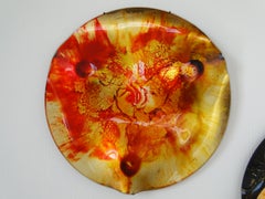 Applique murale décorative ronde en verre peint de Cesart